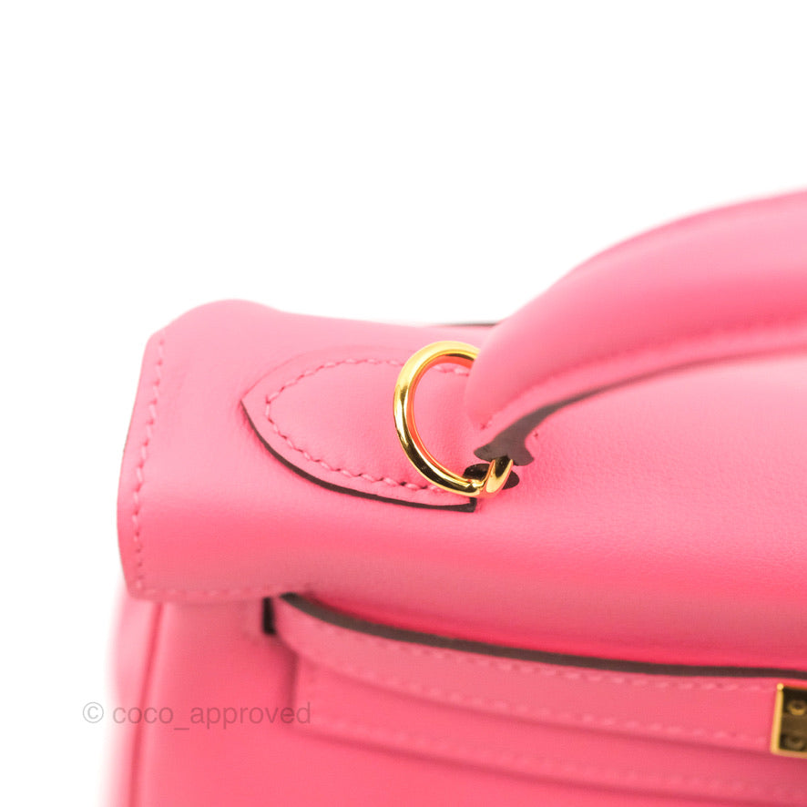Hermès Retourne Kelly 25 Veau Swift Rose Azalee Gold Hardware