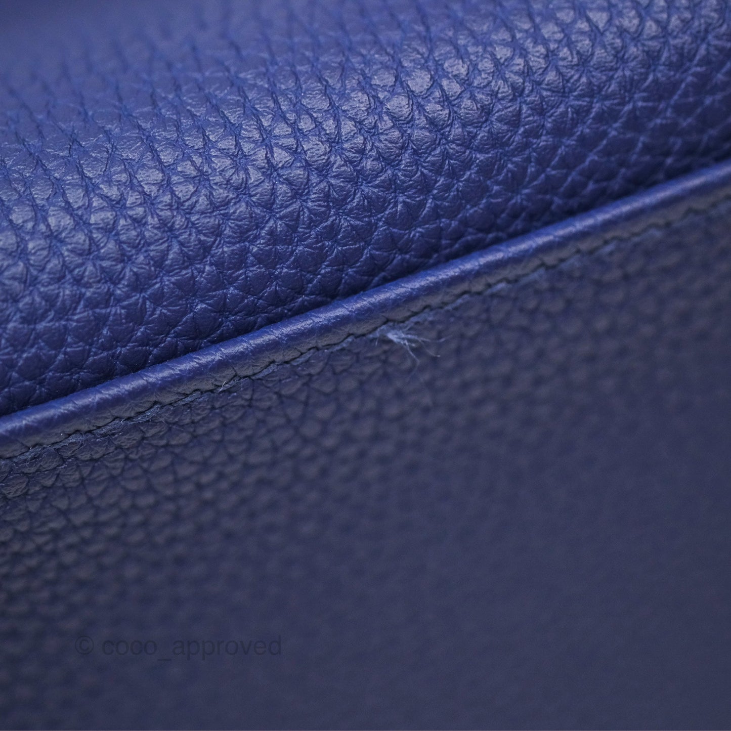 Hermès Kelly 32 Retourne Touch Bleu Encre Croc TM Palladium Hardware