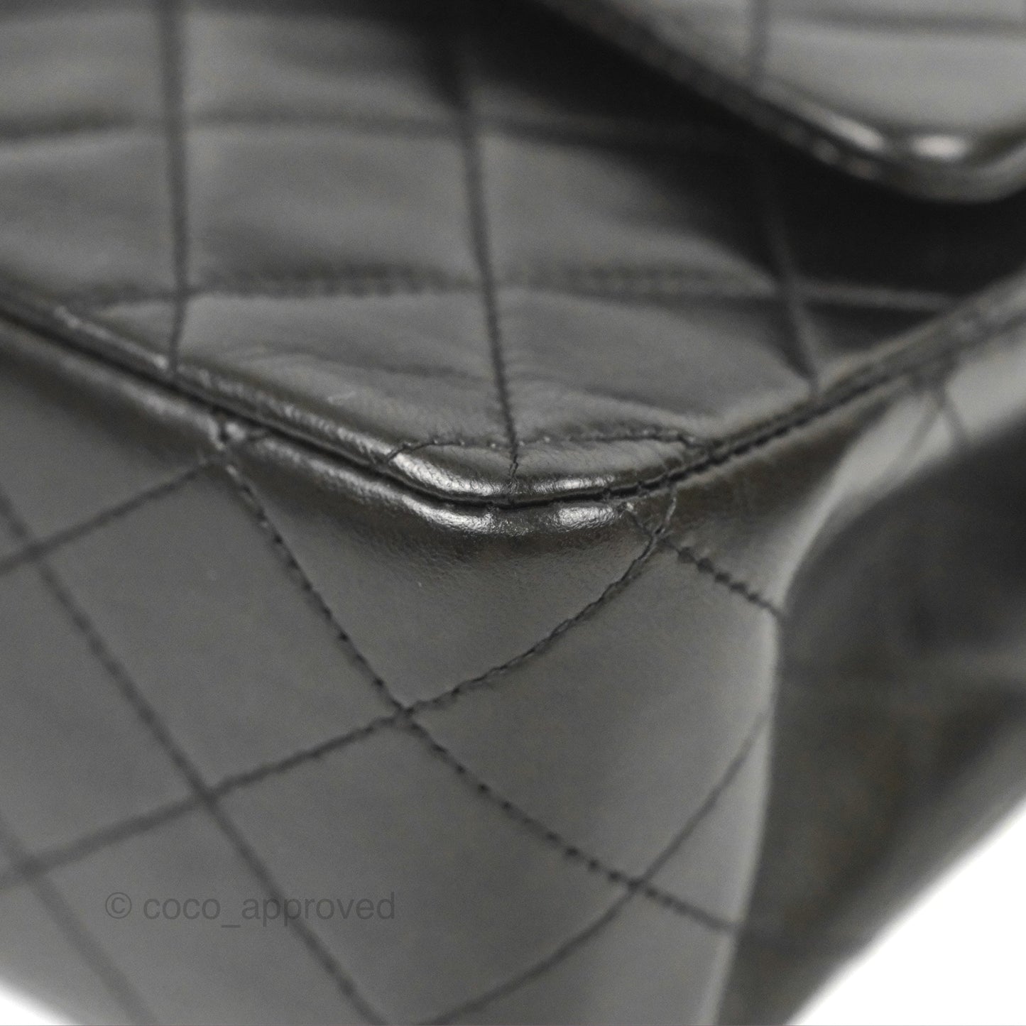 Chanel Vintage Medium Classic Flap Black Lambskin 24K Gold Hardware