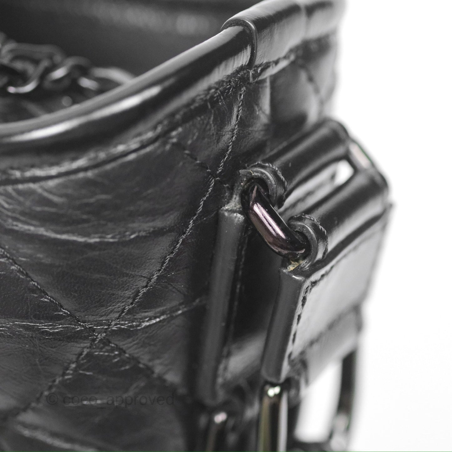 Chanel Small Gabrielle Hobo Quilted So Black Aged Calfskin