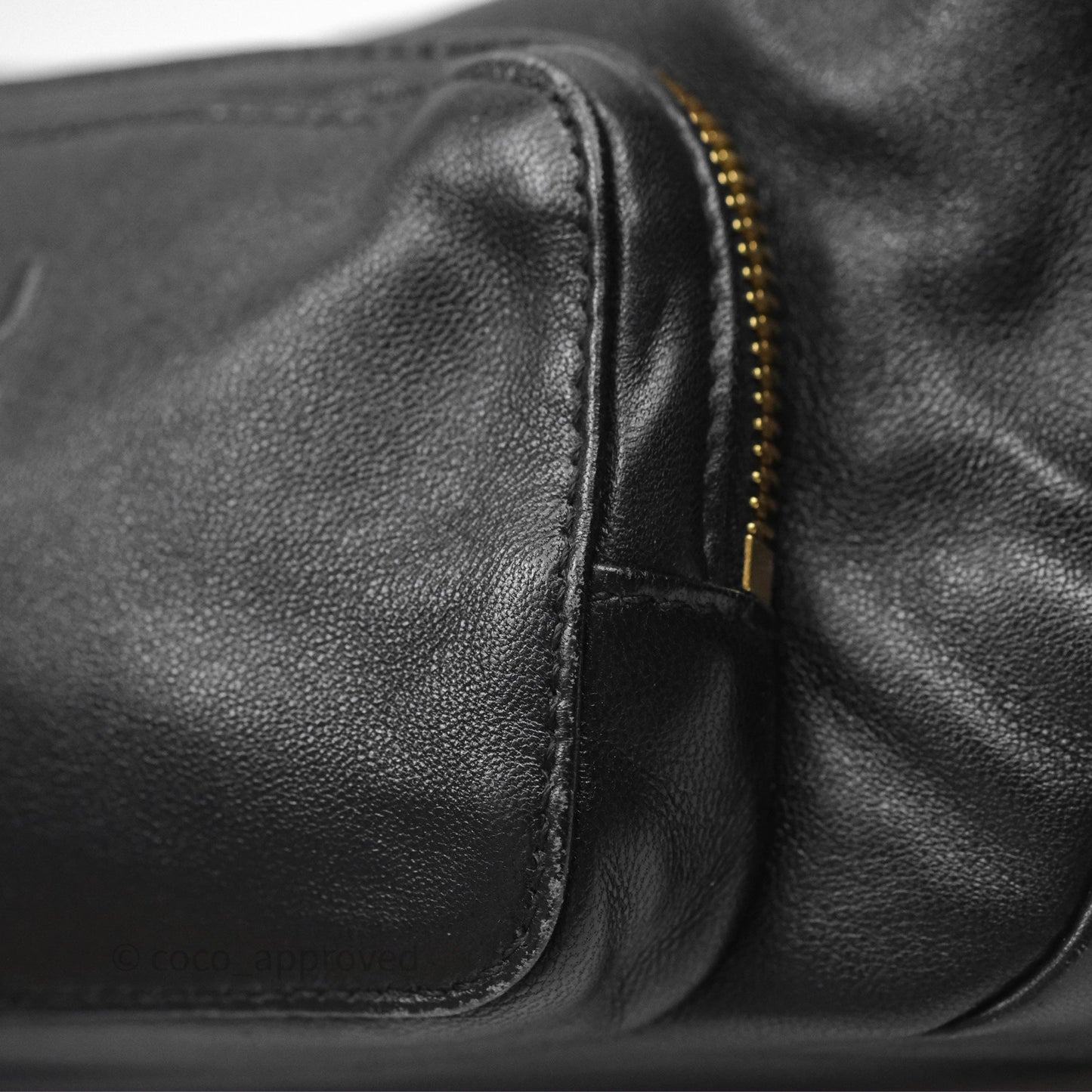 Miu Miu Nappa Leather Pocket Bag Black Lambskin Gold Hardware