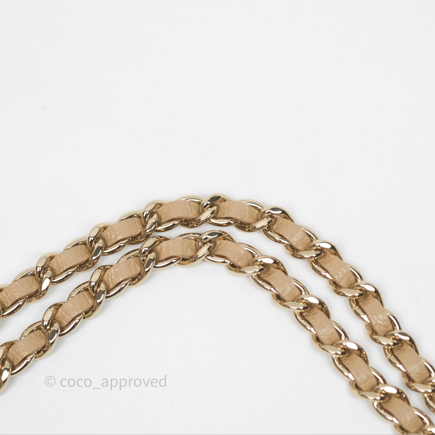 Chanel Nano 31 Beige Shiny Lambskin Gold Hardware