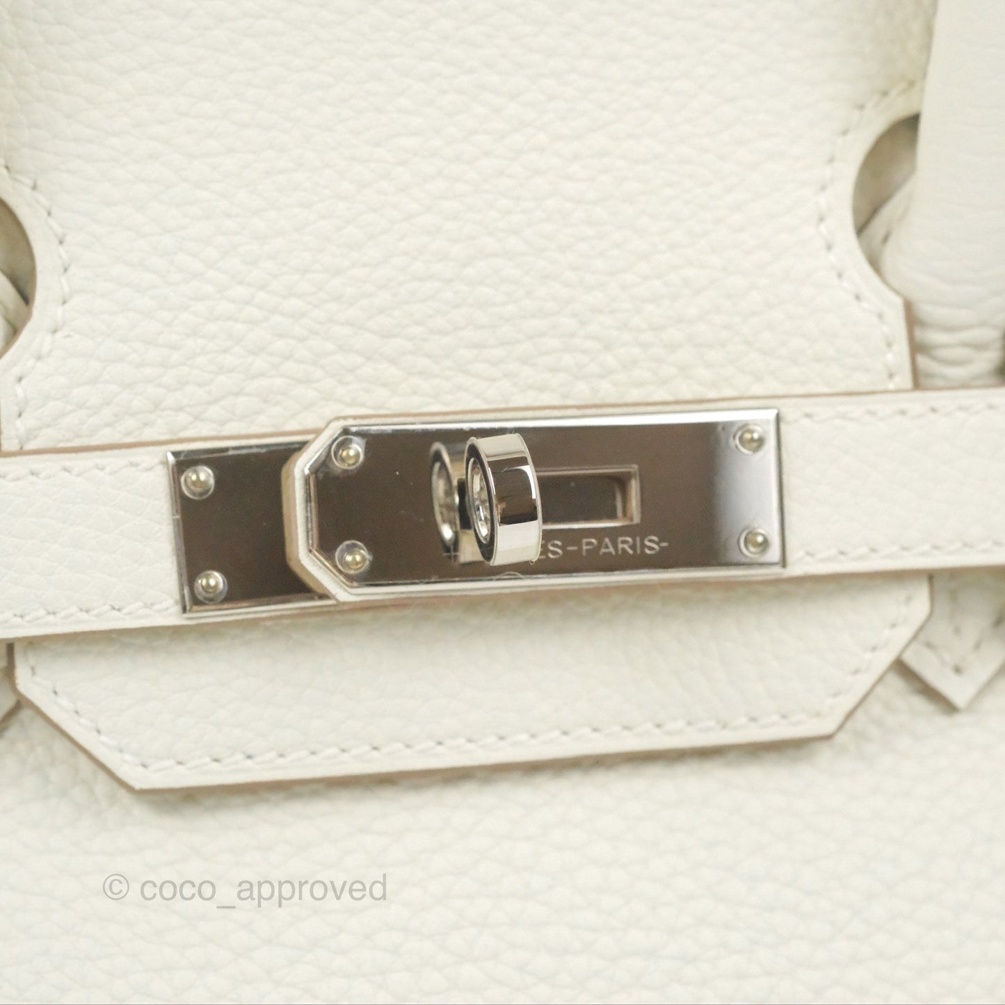 Hermès Retourne Birkin 30 Mushroom Togo Palladium Hardware