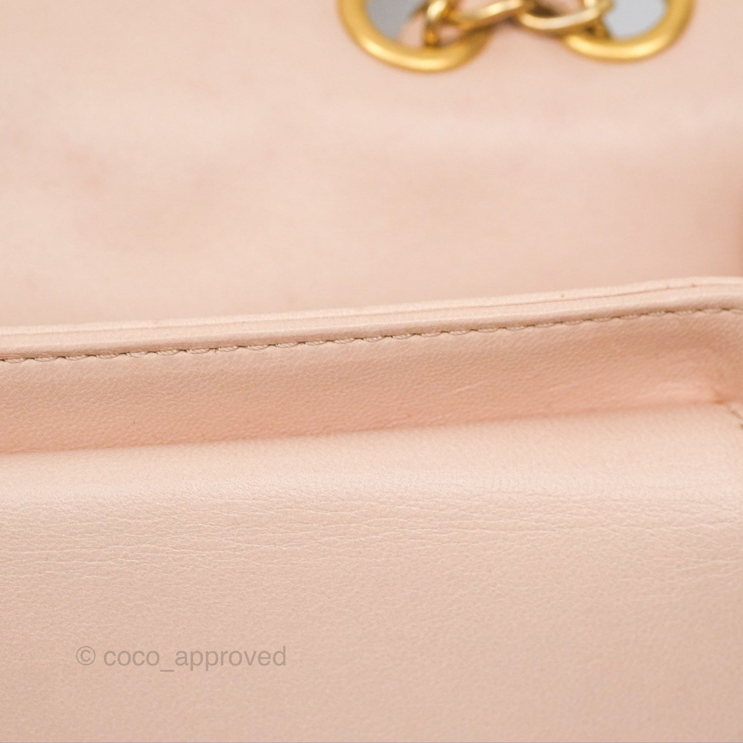 Chanel Flap Bag Pink Aged Gold Hardware