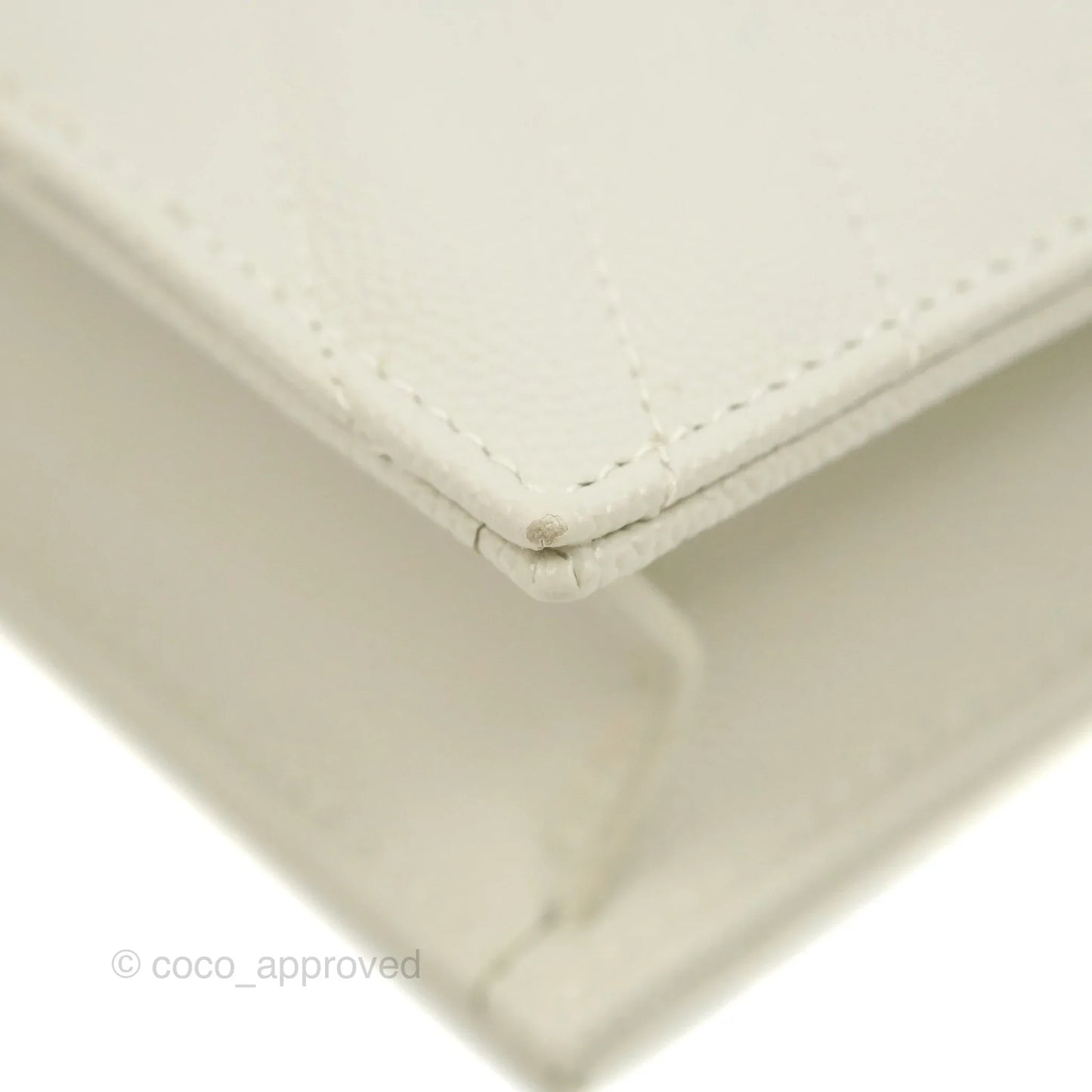 Saint Laurent Envelope Wallet On Chain Grained Leather Crema Soft Gold Hardware
