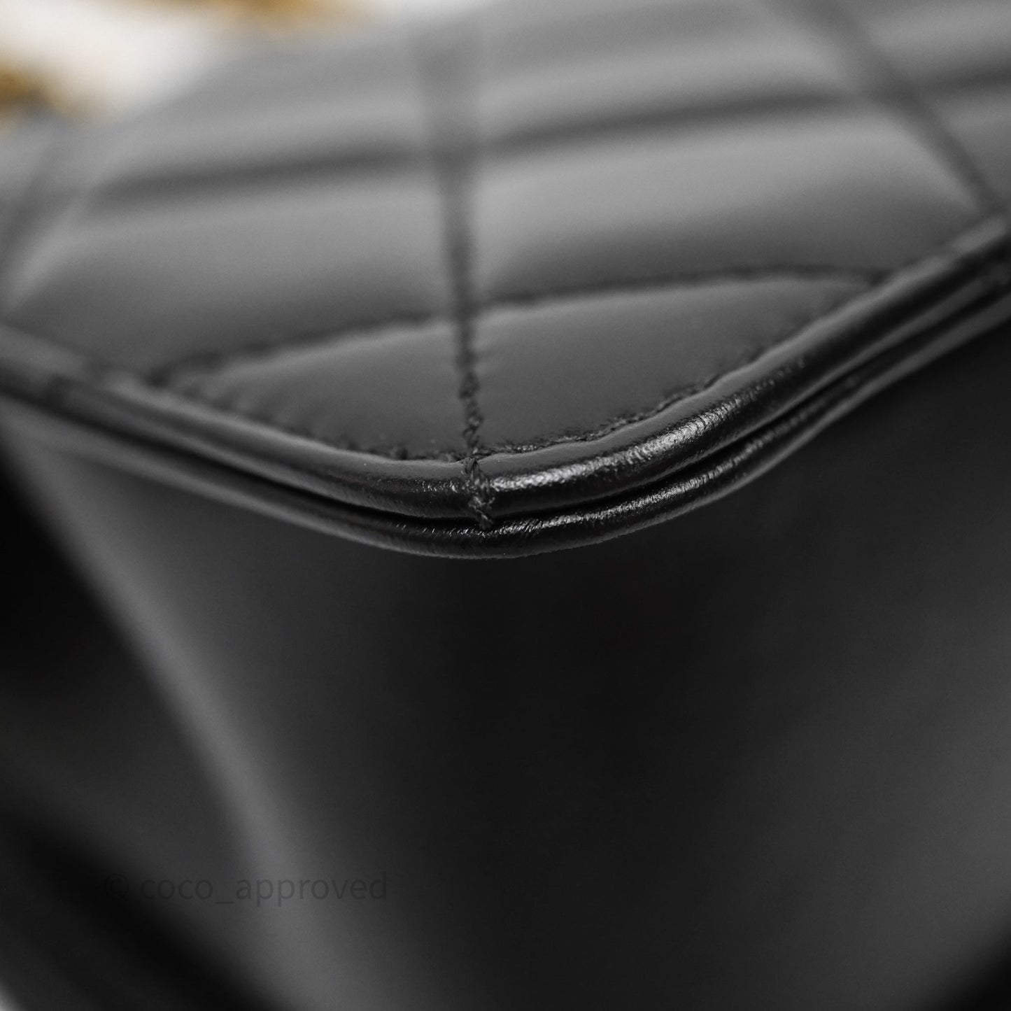 Chanel Mini Perfect Fit Adjustable Quilted Black Calfskin Aged Gold Hardware