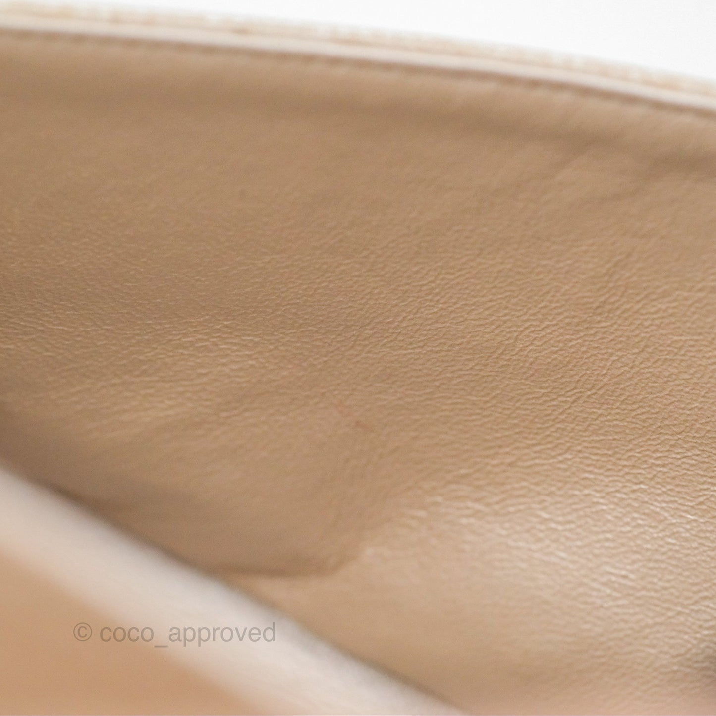 Chanel Classic M/L Medium Flap Quilted Pearly Ivory Beige Caviar Matte Gold Hardware 12P