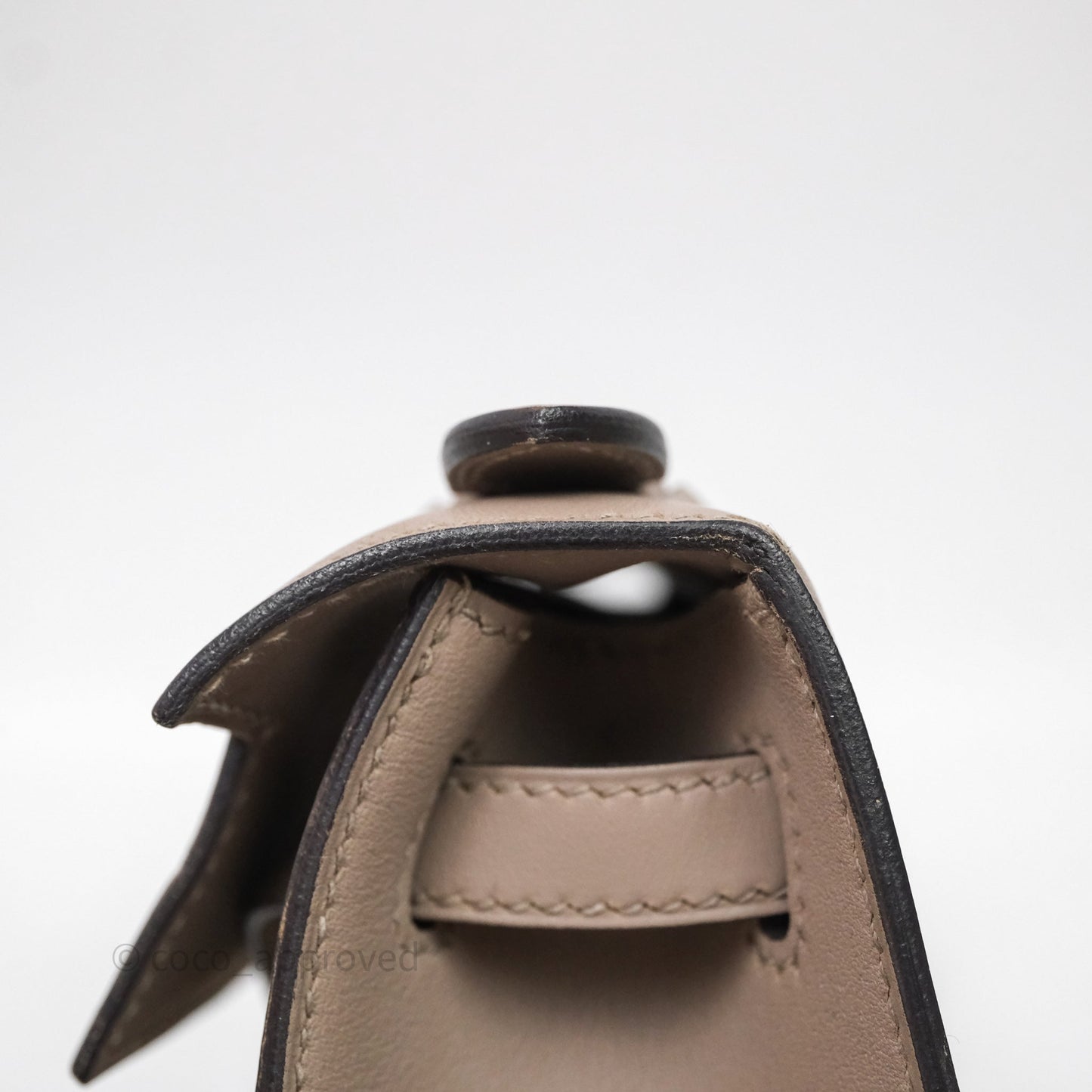 Hermès Kelly Pochette Gris Asphalte M8 Swift Gold Hardware