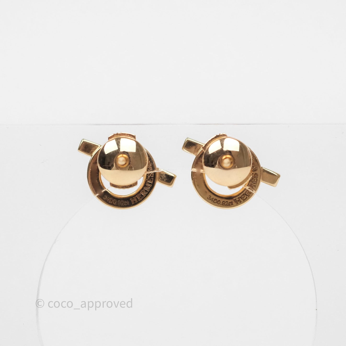 Hermès Boutons d'oreilles Finesse Earrings Rose Gold Diamonds