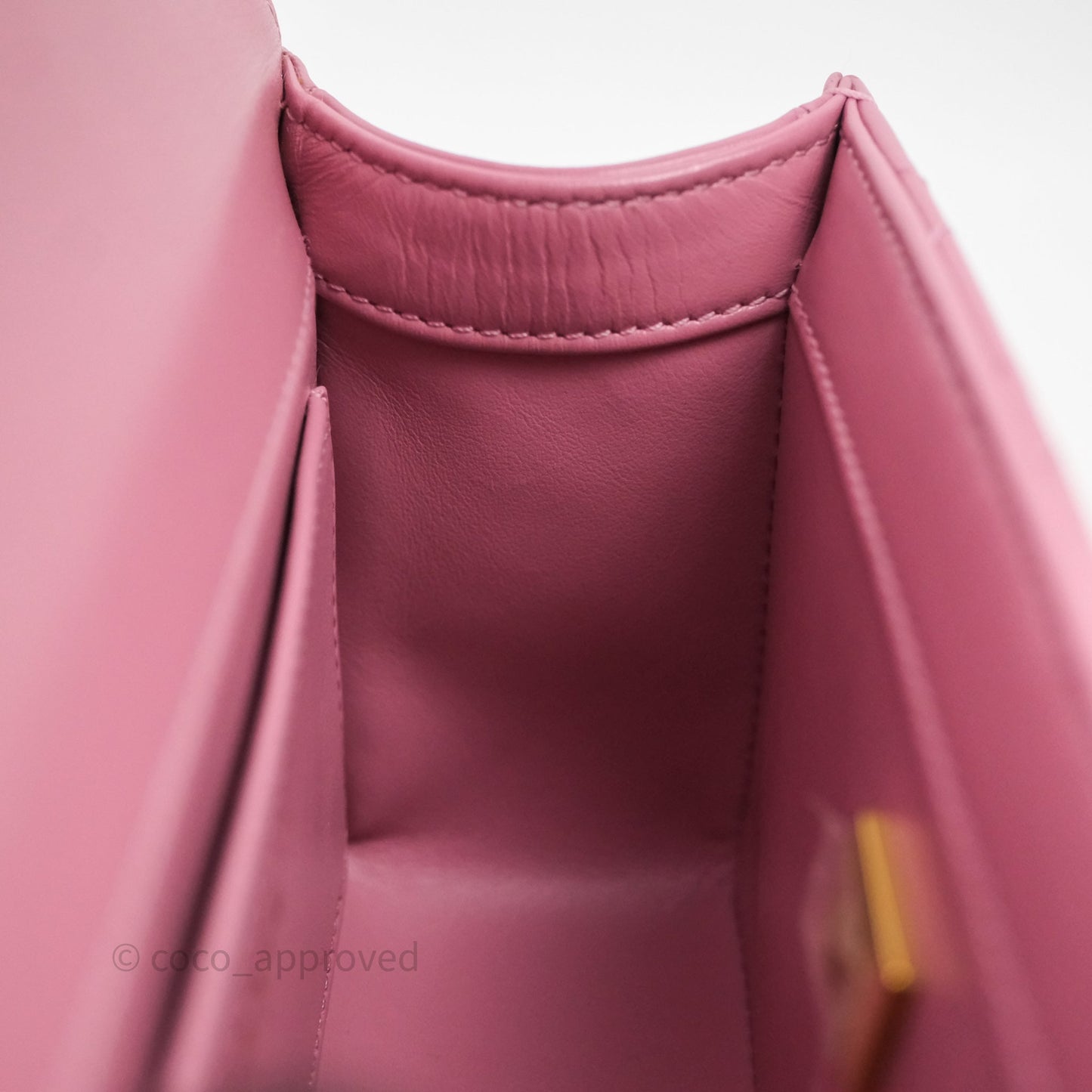 Chanel Quilted Mini Perfect Fit Adjustable Pink Calfskin Gold Hardware