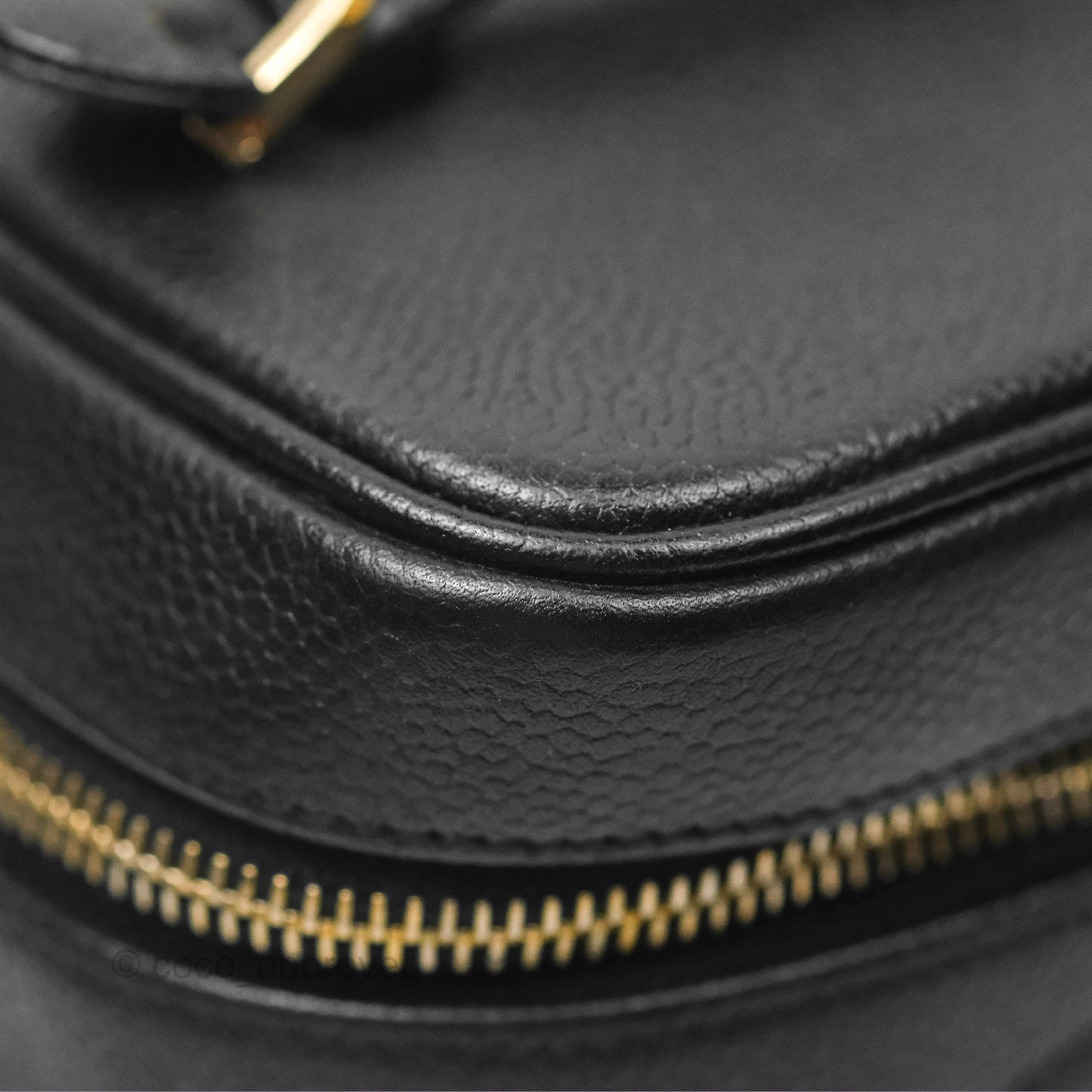 Chanel Vintage Vanity Case Black Caviar Gold Hardware