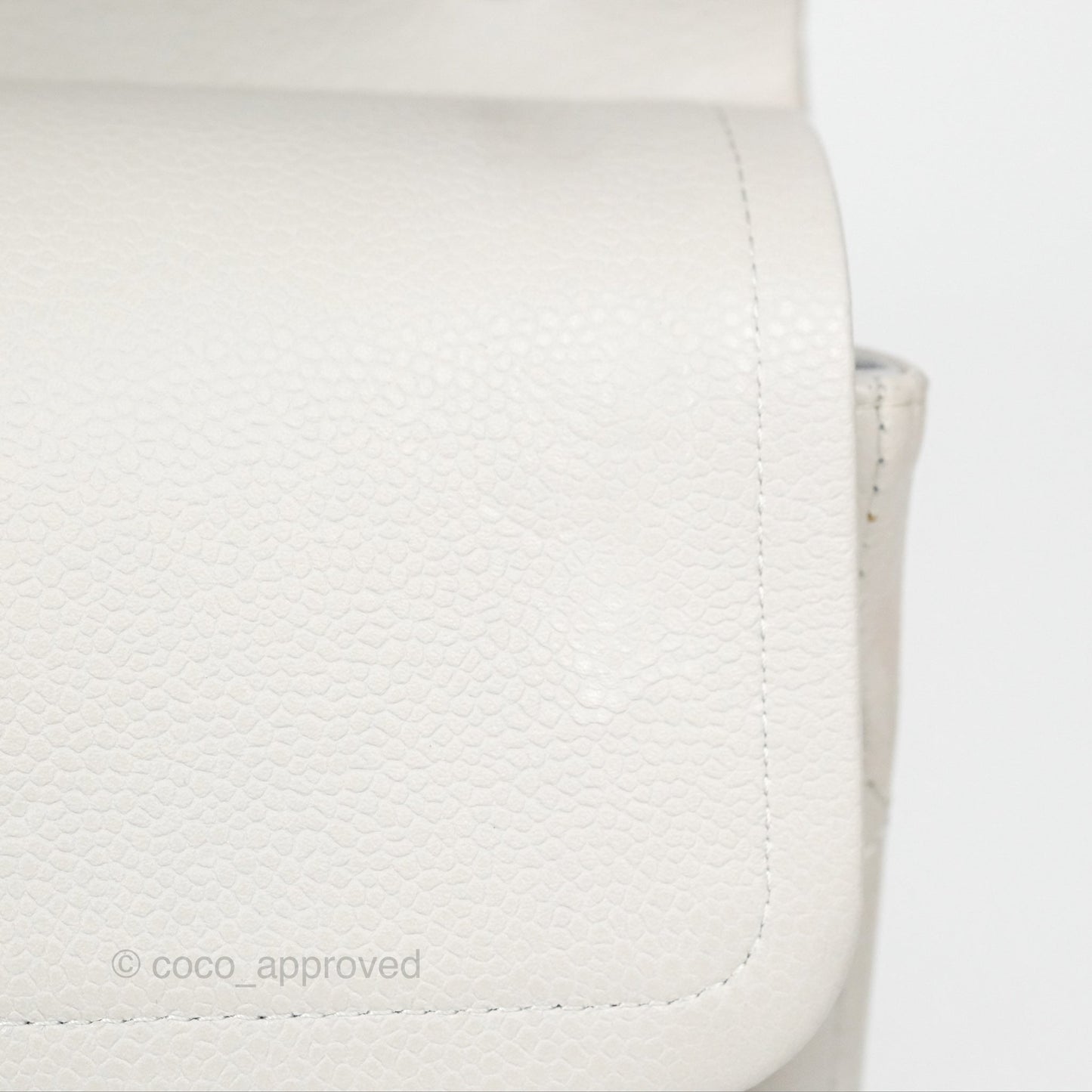 Chanel Jumbo Double Flap Light Grey Caviar Silver Hardware⁣⁣