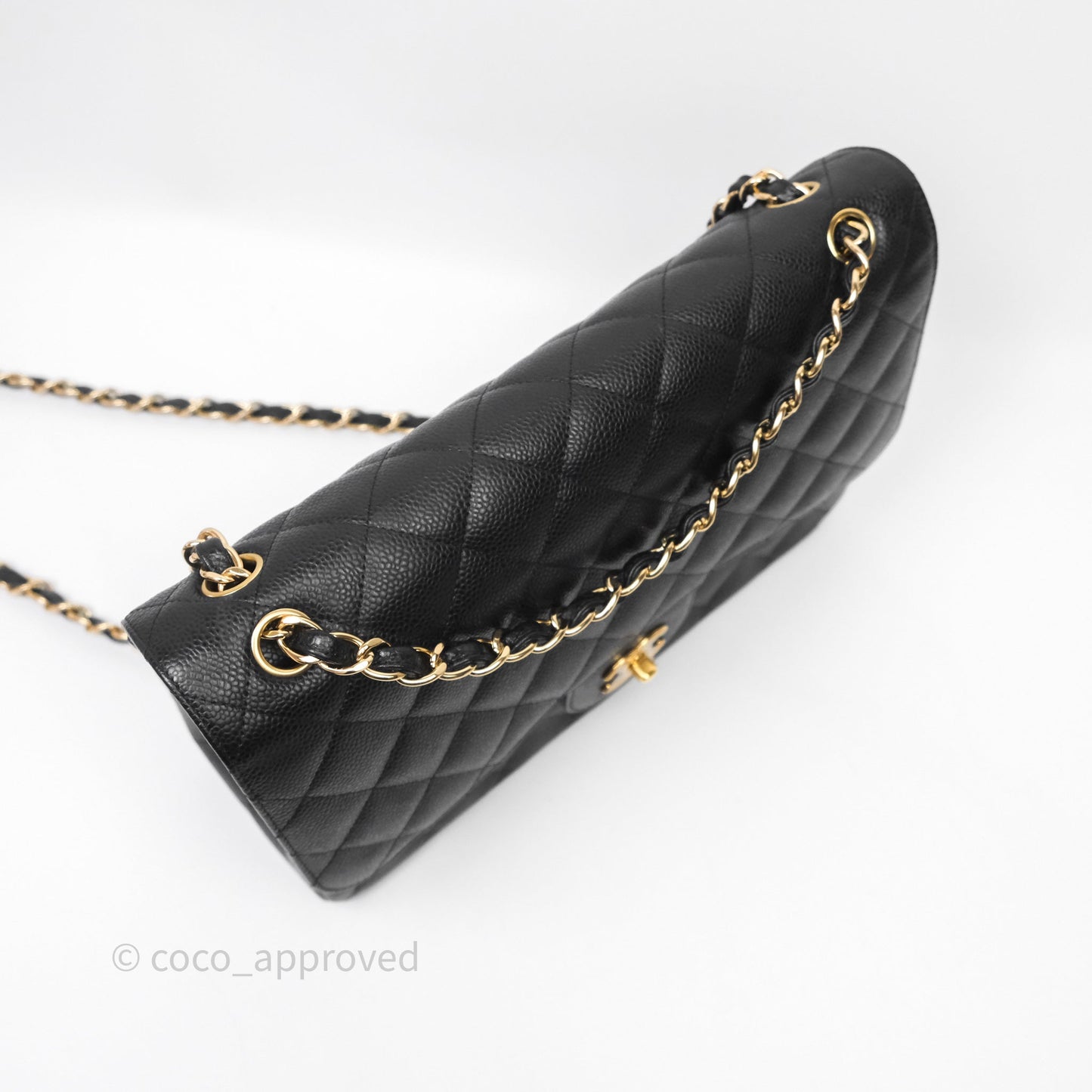 Chanel Jumbo Double Flap Black Caviar Gold Hardware⁣⁣