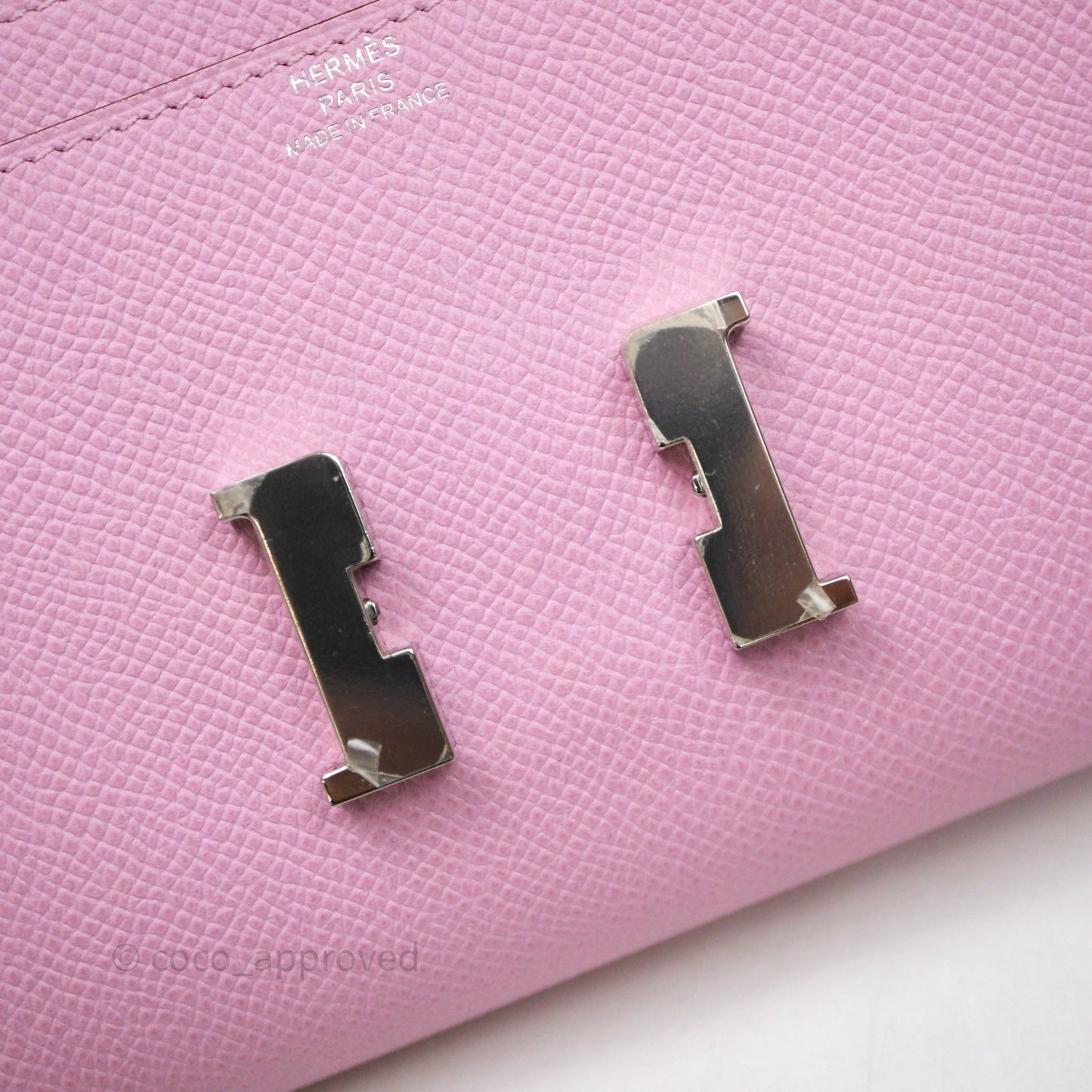 Hermès Constance To Go Wallet Mauve Sylvestre X9 Epsom Palladium hardware