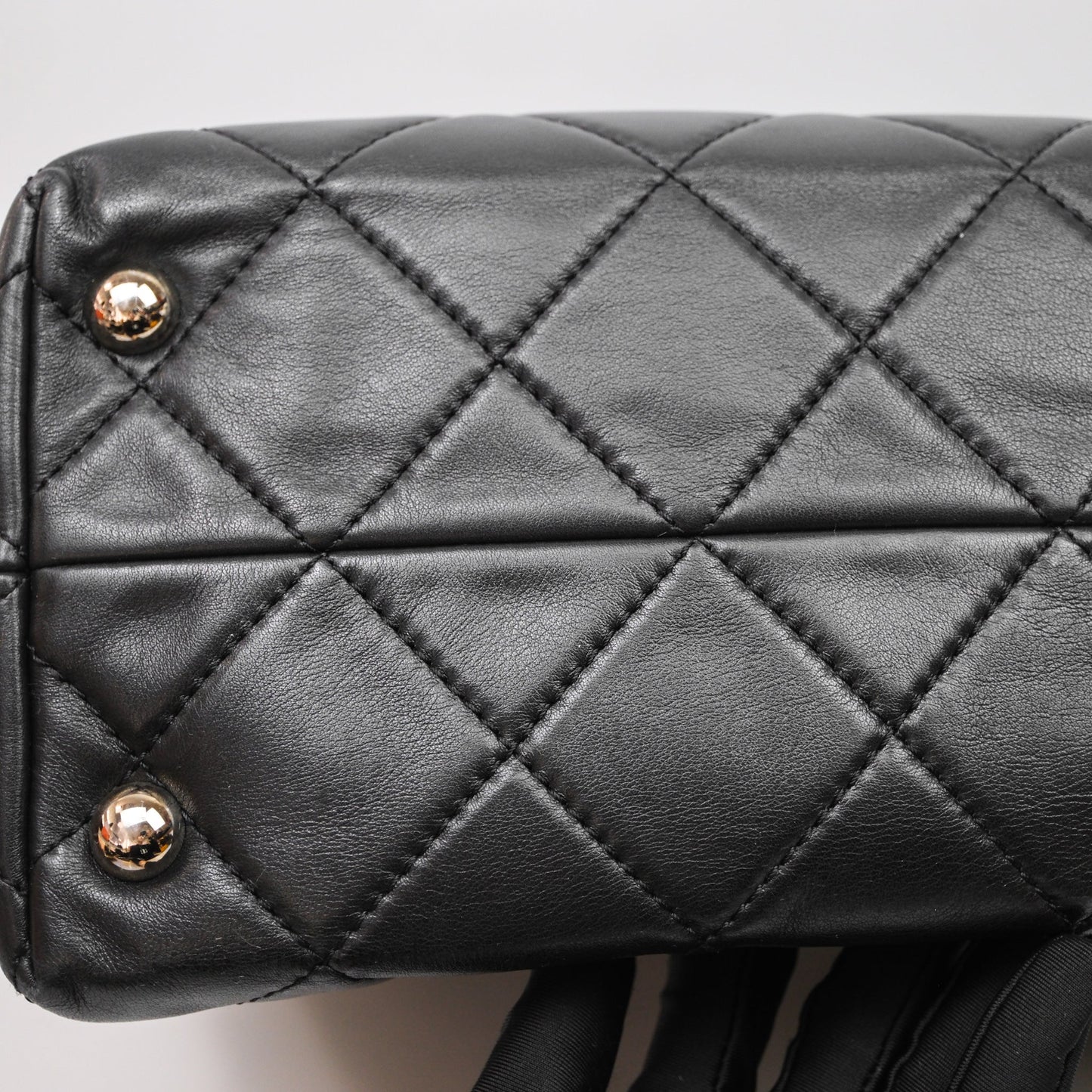 Chanel In The Business Tote Bag Black Calfskin Silver Hardware