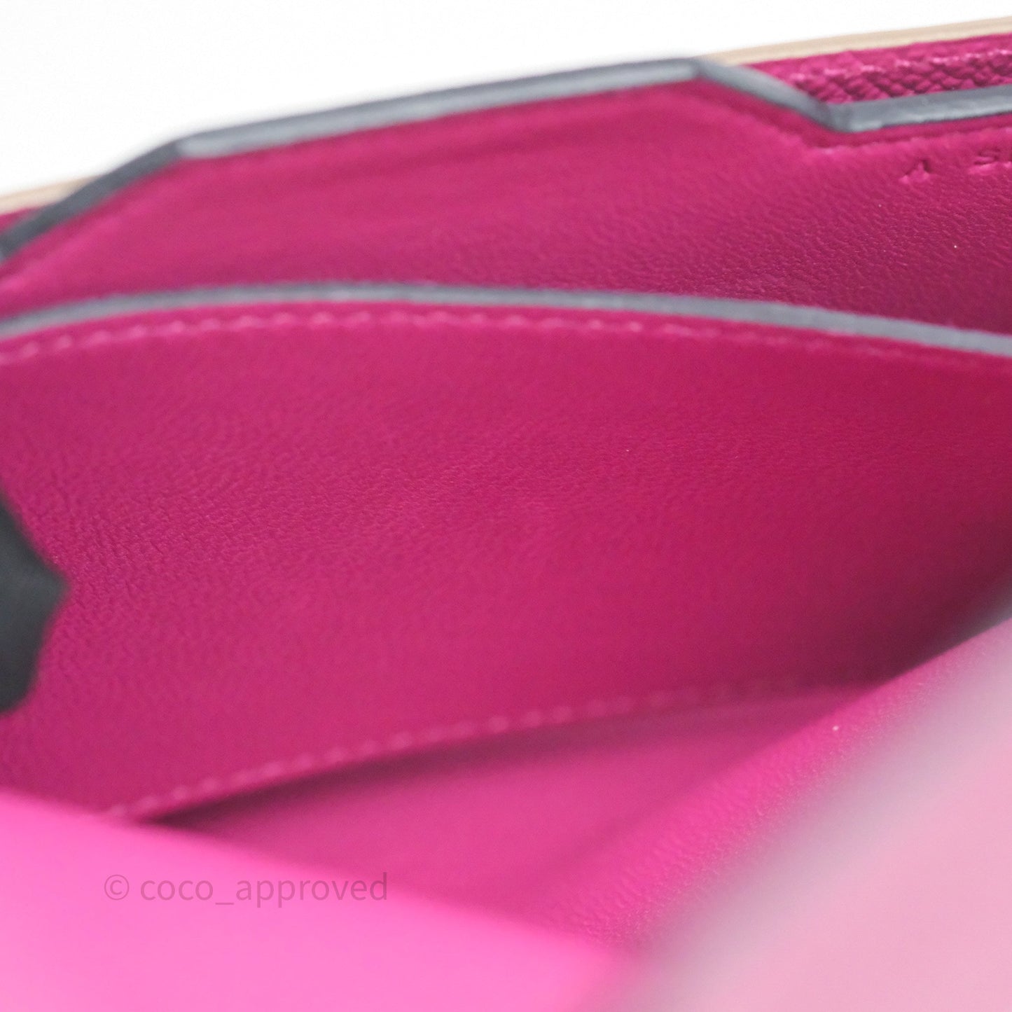 Hermès Passant Compact Wallet Epsom Purple