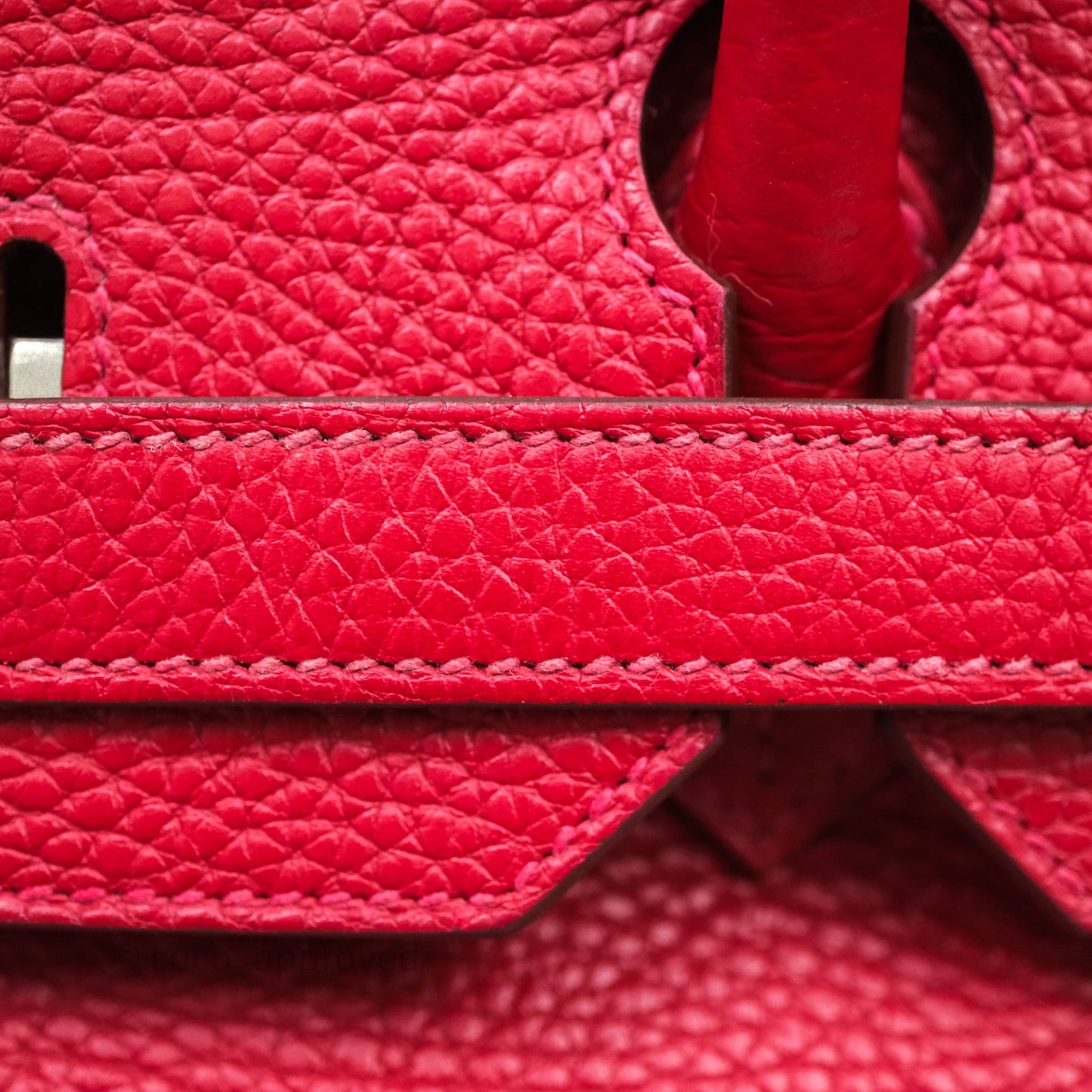 Hermes Birkin 35 Rouge Casaque Clemence Palladium Hardware