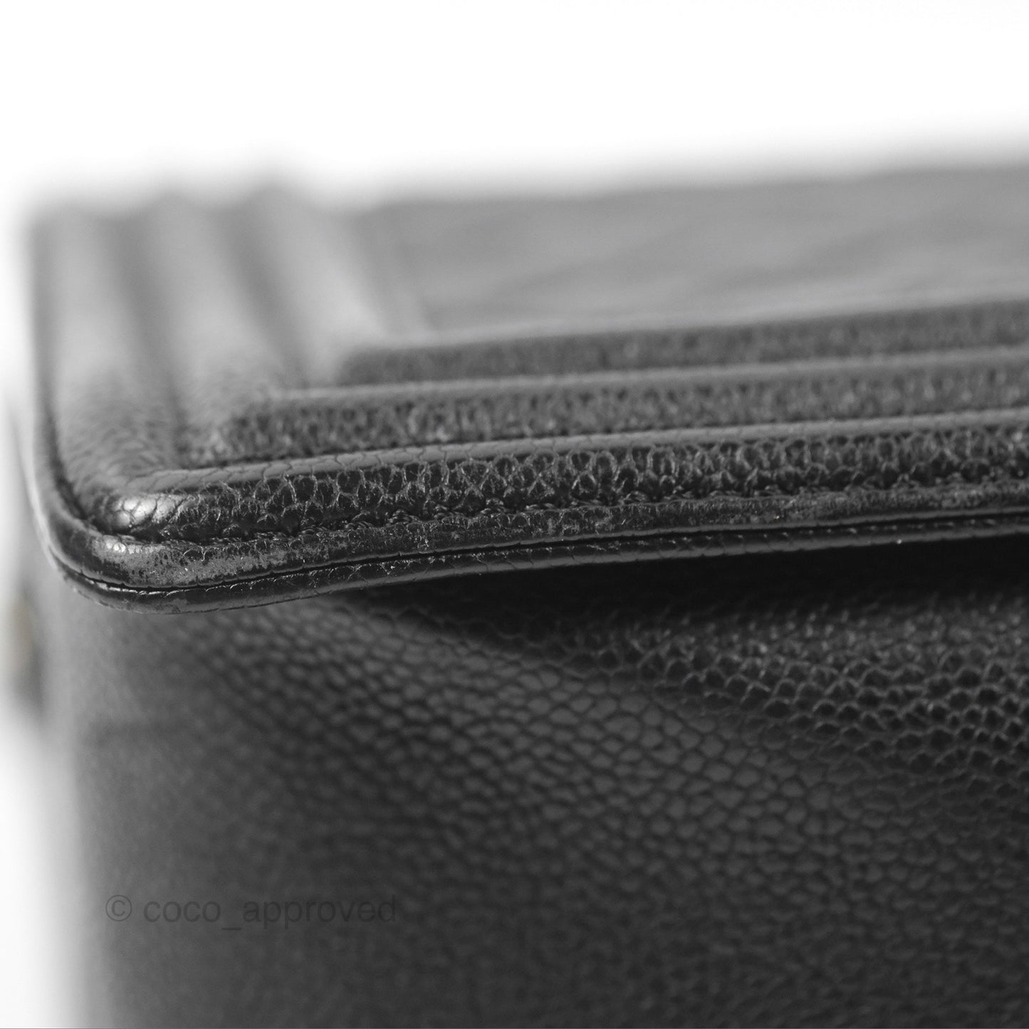 Chanel Quilted New Medium Boy Black Caviar Ruthenium Hardware