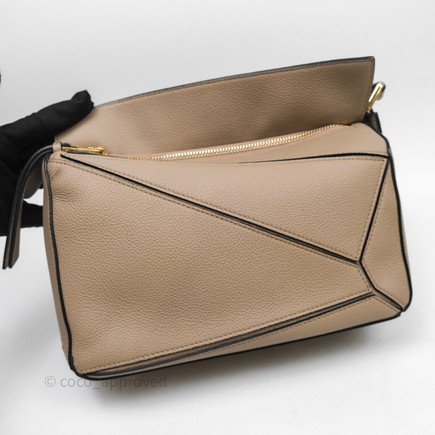 Loewe Small Puzzle Bag Sand Mink Grained Calfskin