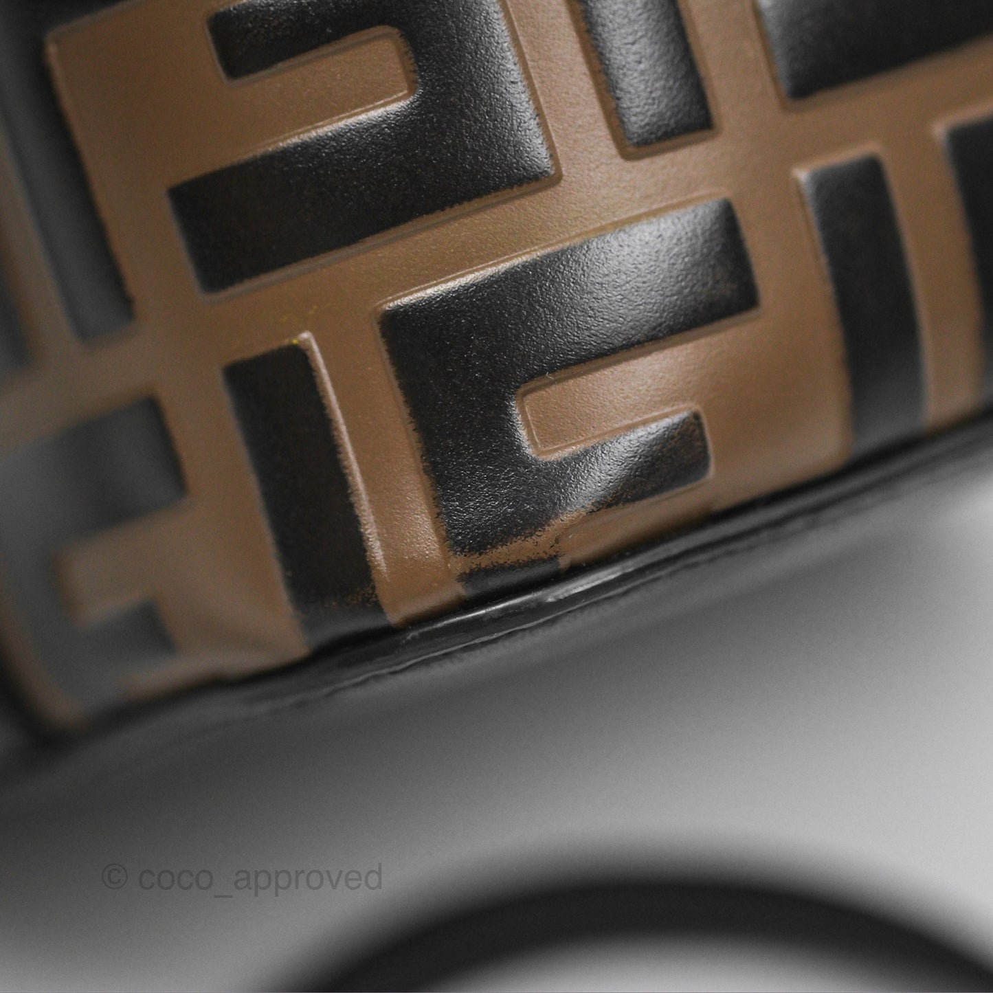 Fendi Mini Mon Tresor Bucket Bag FF Motif Brown