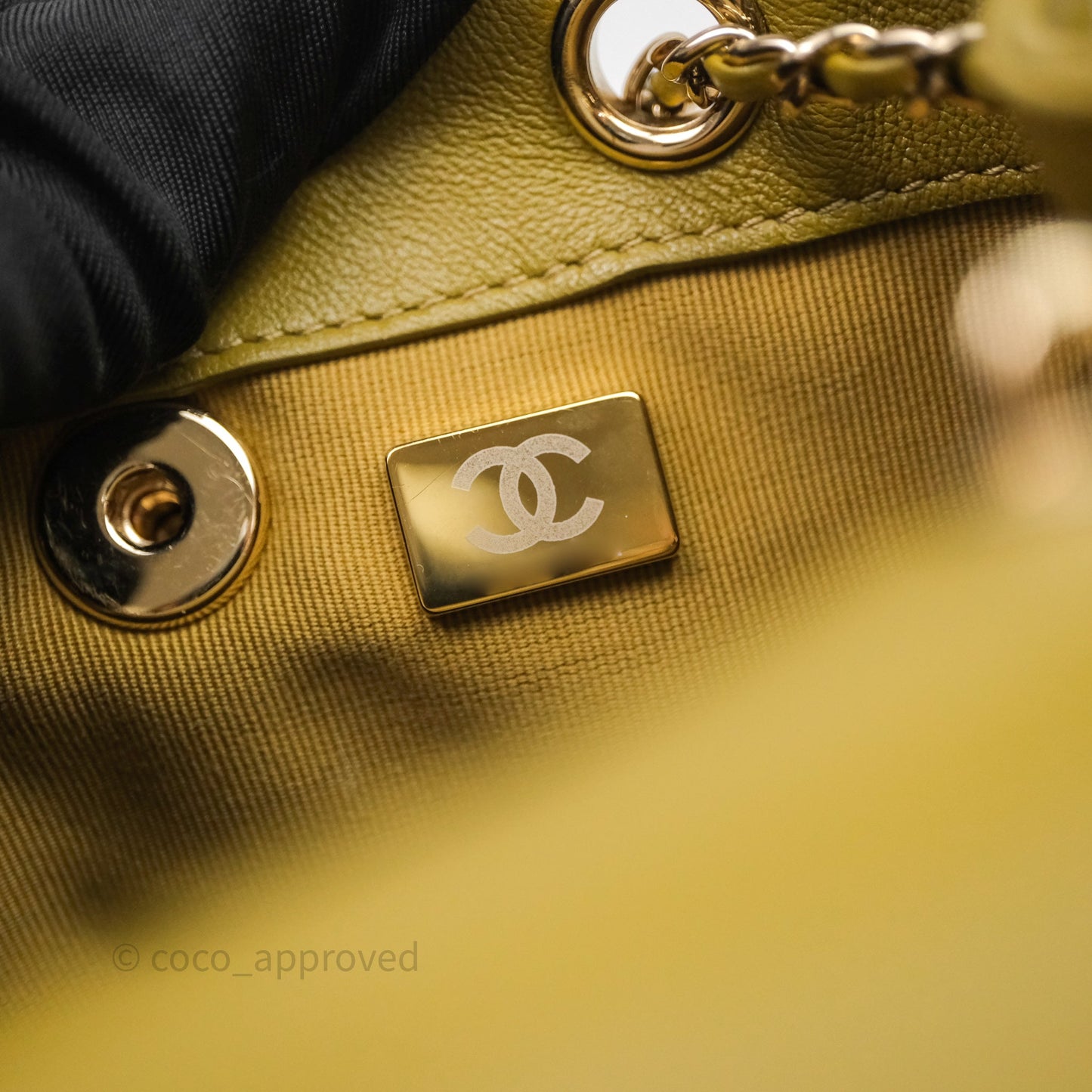 Chanel Mini Duma Backpack Olive Green Calfskin Gold Hardware