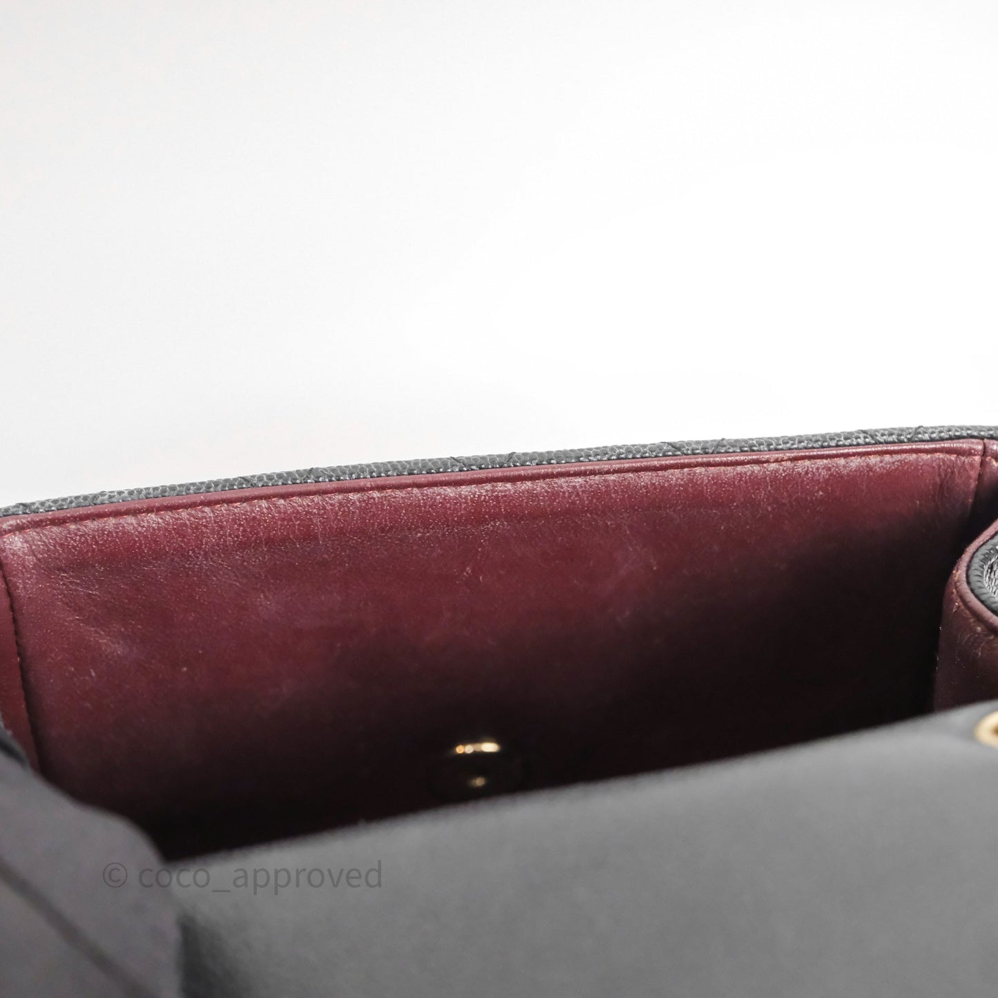 Chanel Mini Square Quilted Black Caviar Gold Hardware