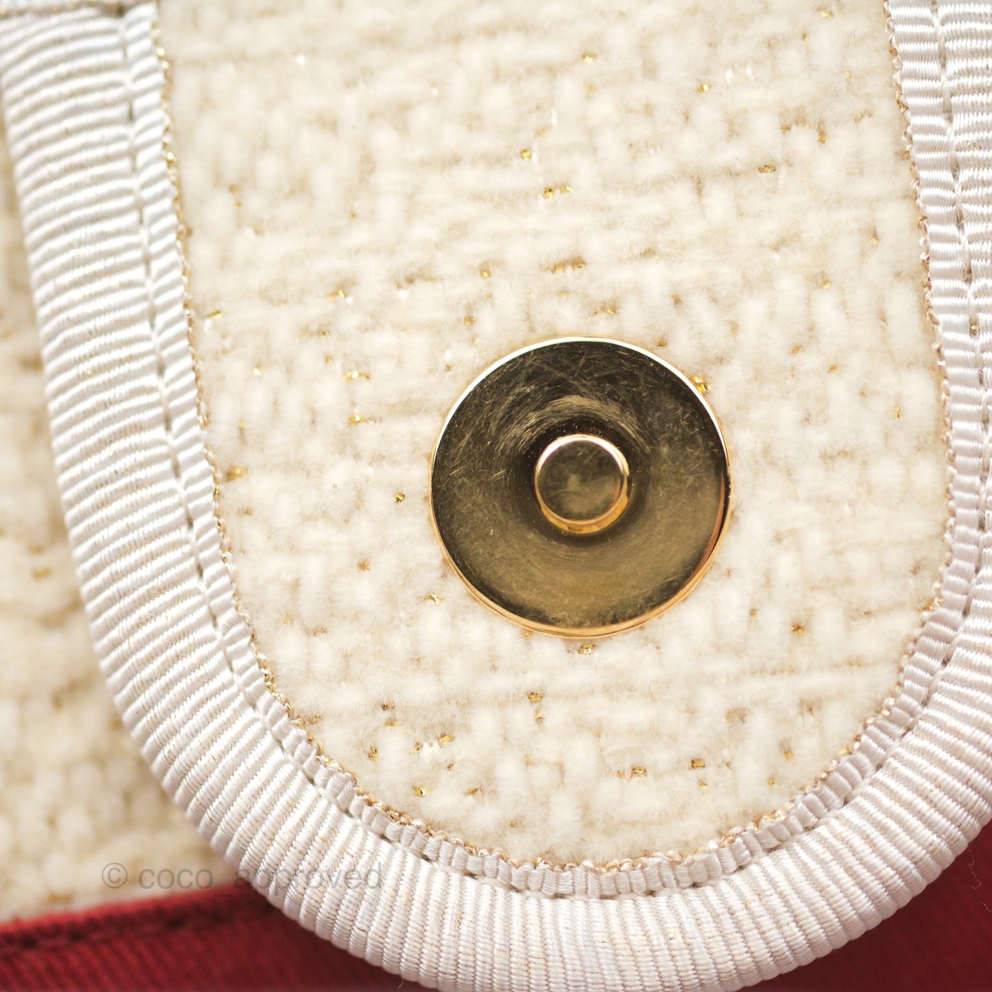Chanel Medium Deauville Tote Ivory Lurex Boucle 19A