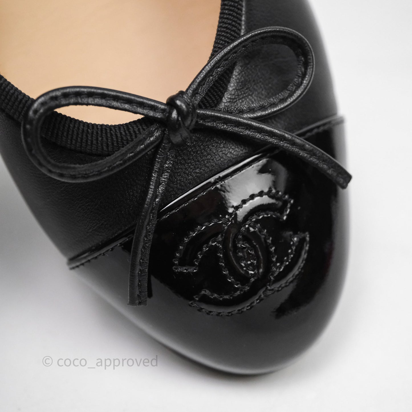 Chanel Ballet Flats Black Size 36.5