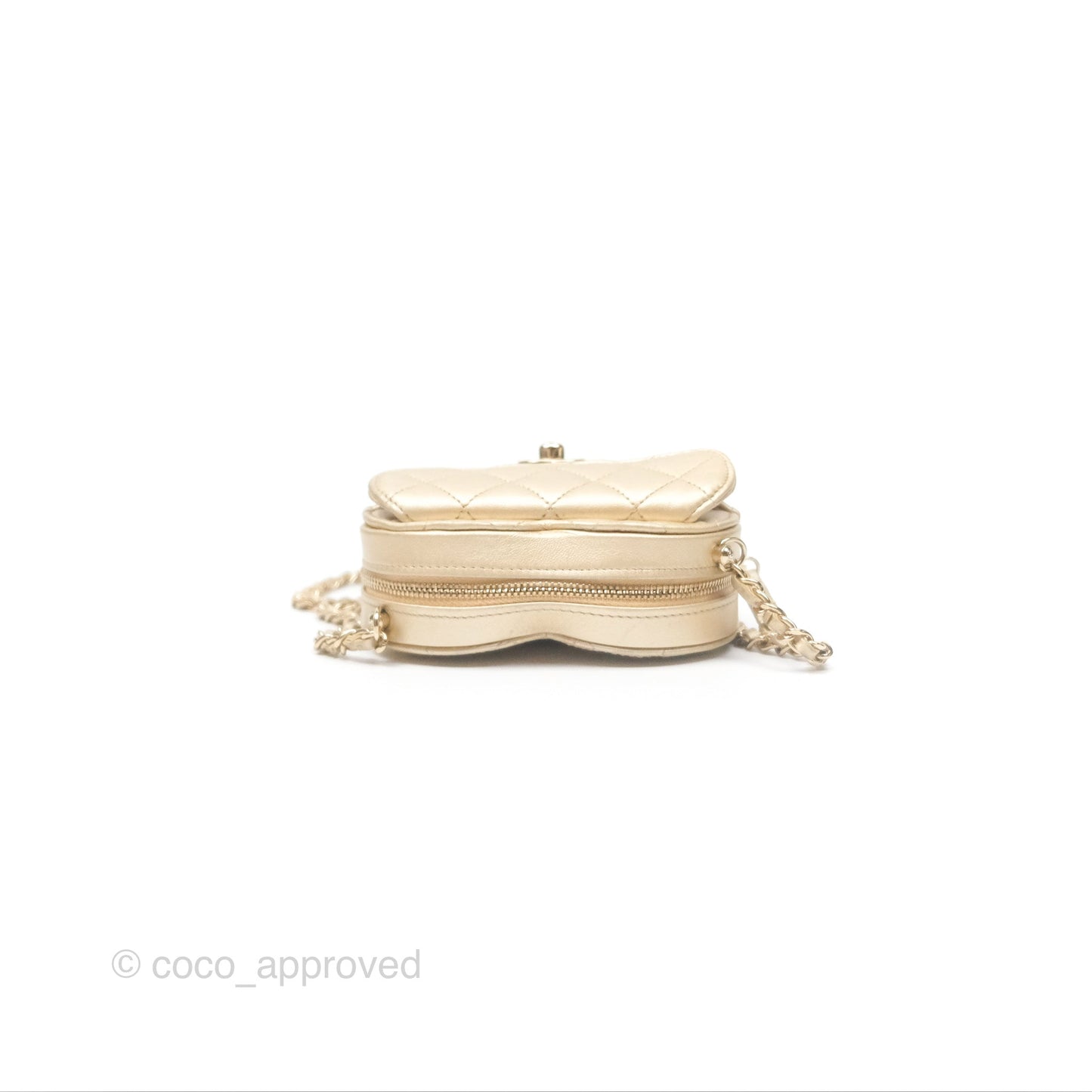 Chanel Small Heart Bag Gold Lambskin Gold Hardware 22S
