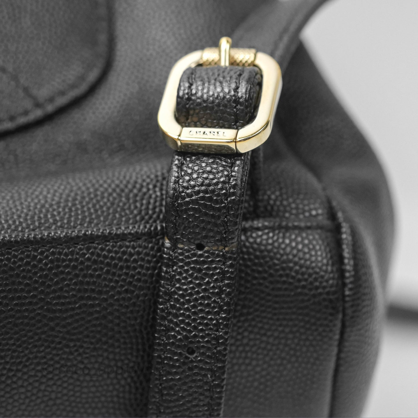 Chanel Quilted Business Affinity Backpack Black Caviar Gold Hardware