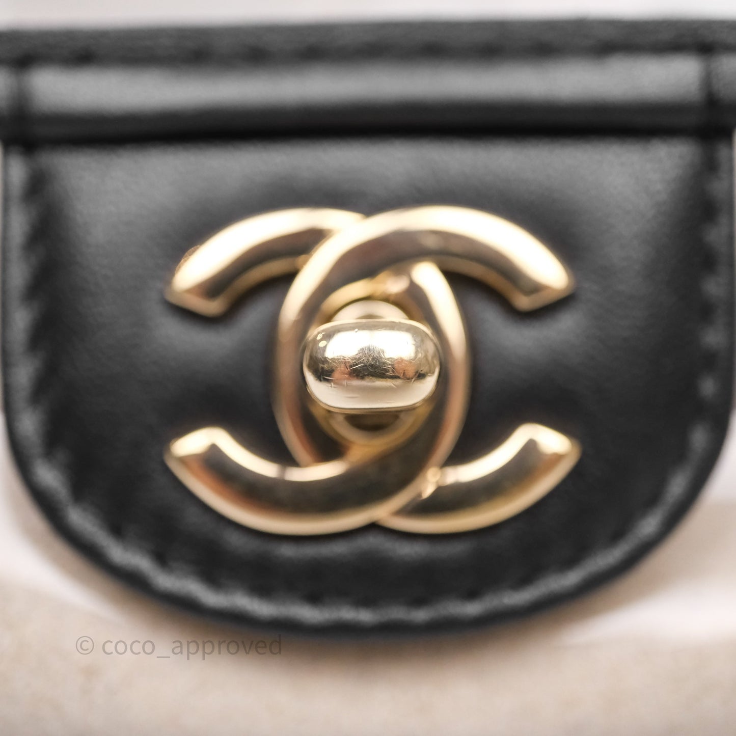 Chanel Medium Sand By The Sea PVC Flap Black Lambskin Gold Hardware