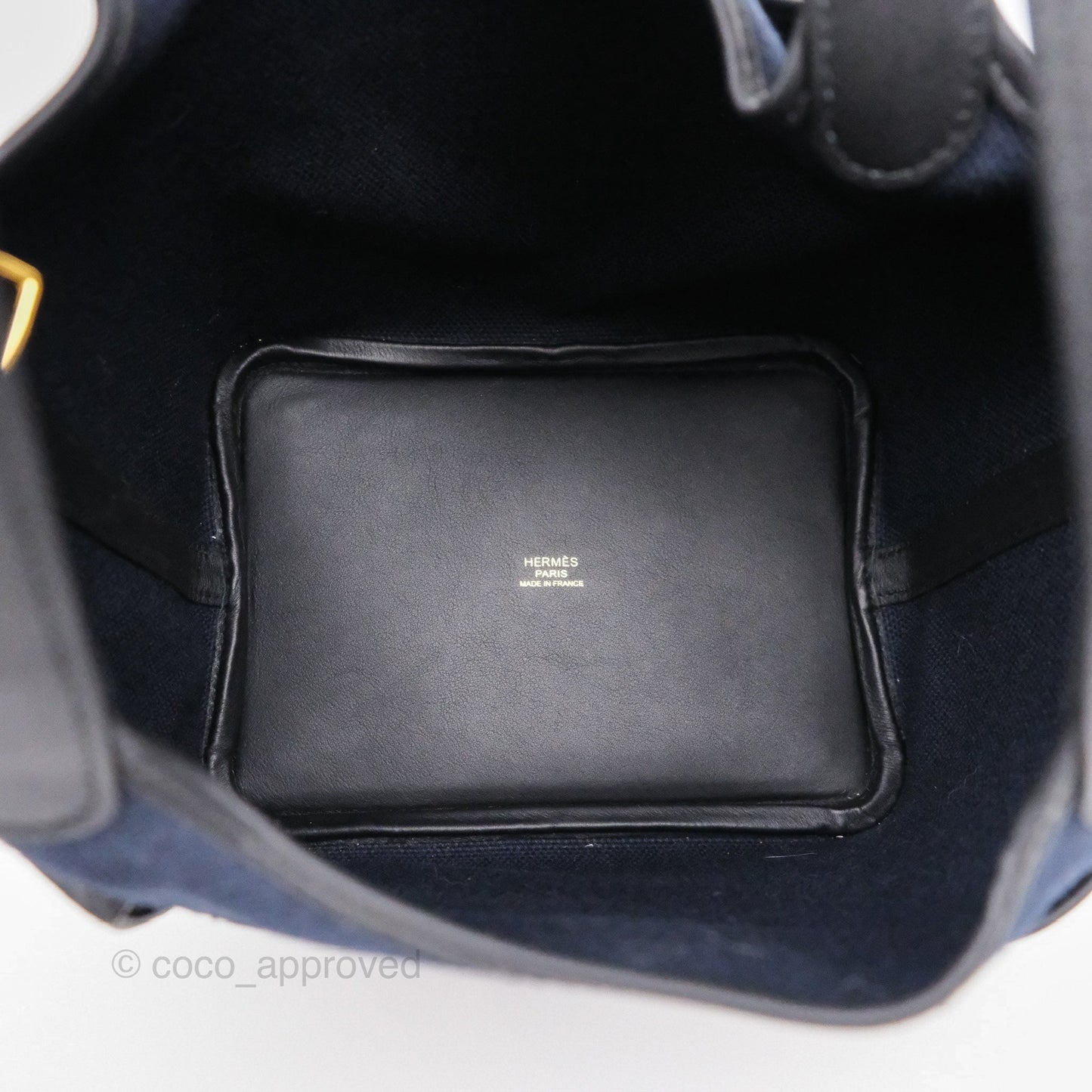 Hermes Picotin Lock 18 Cargo Pockets Bleu Marine 78 Black Gold Hardware