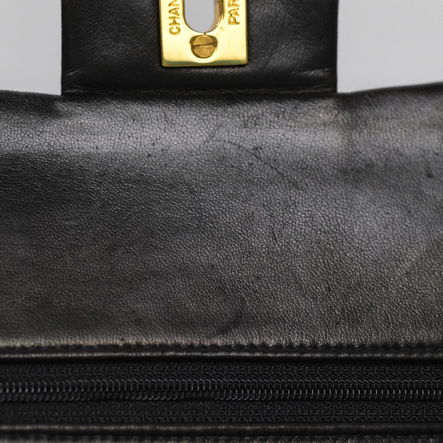 Chanel Vintage Small Classic Flap Black Lambskin 24K Gold Hardware