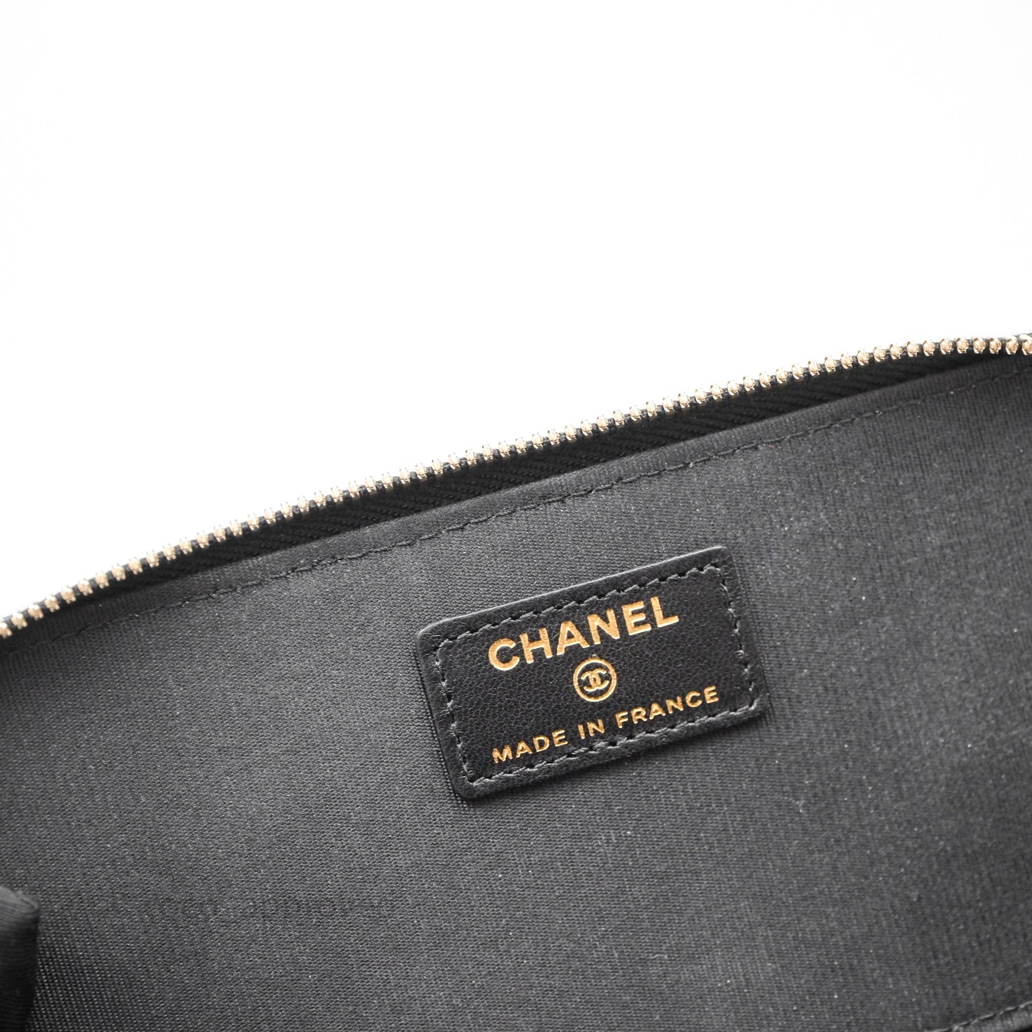 Chanel Top Handle Vanity Rectangular Black Lambskin Aged Gold Hardware