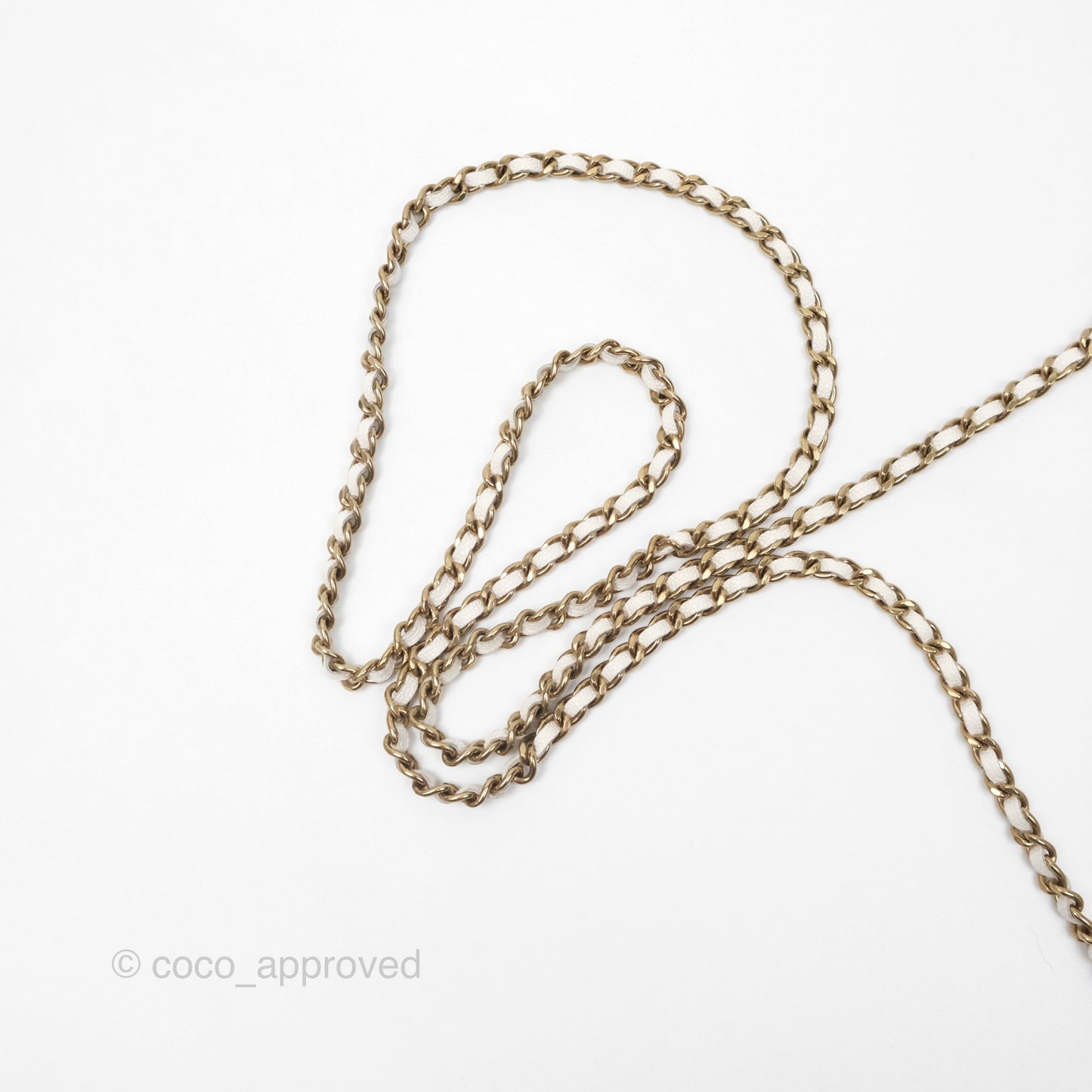 Chanel Quilted Classic Wallet on Chain WOC White Caviar Gold Hardware