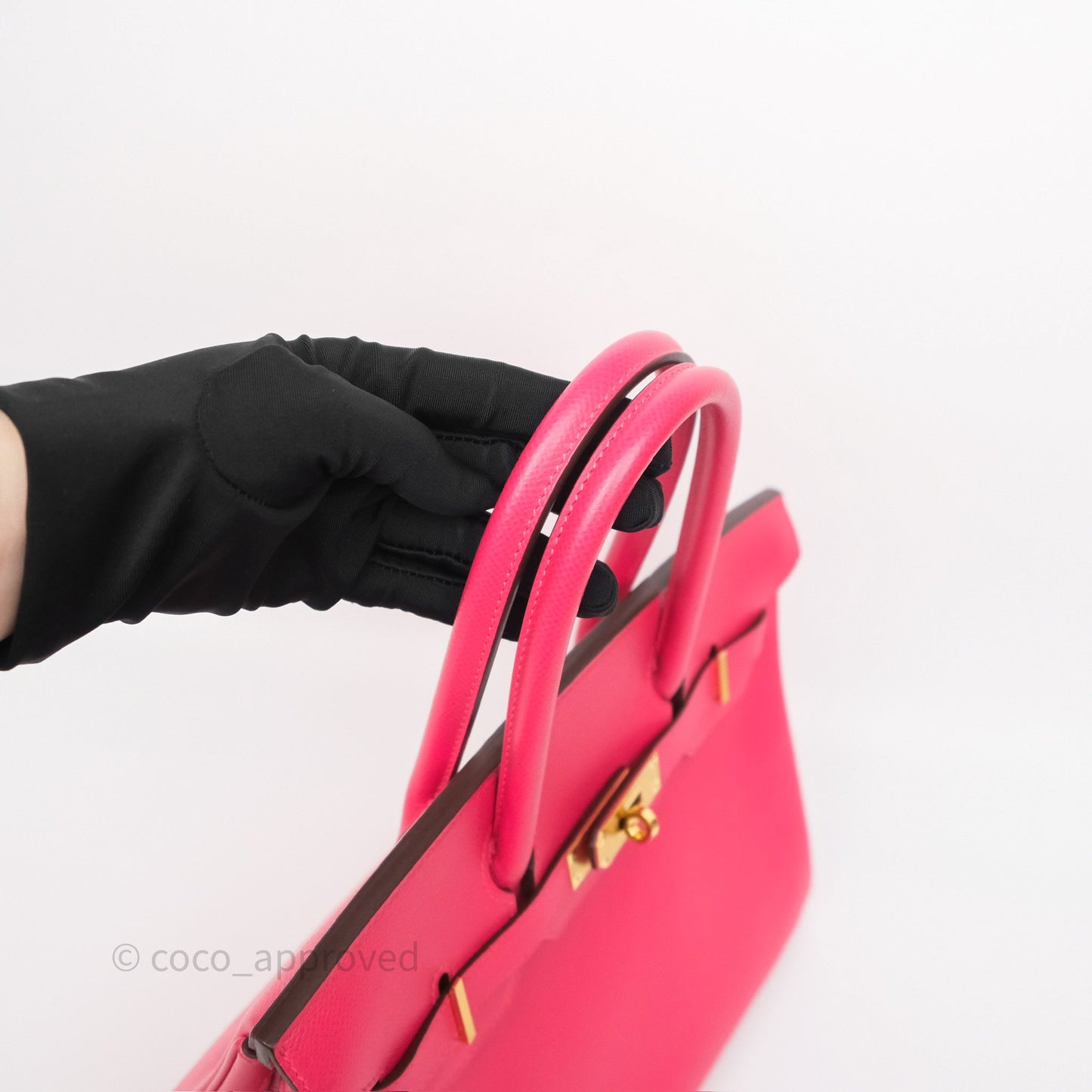 Hermès Birkin Retourne 30 Rose Extreme I6 Epsom Gold Hardware