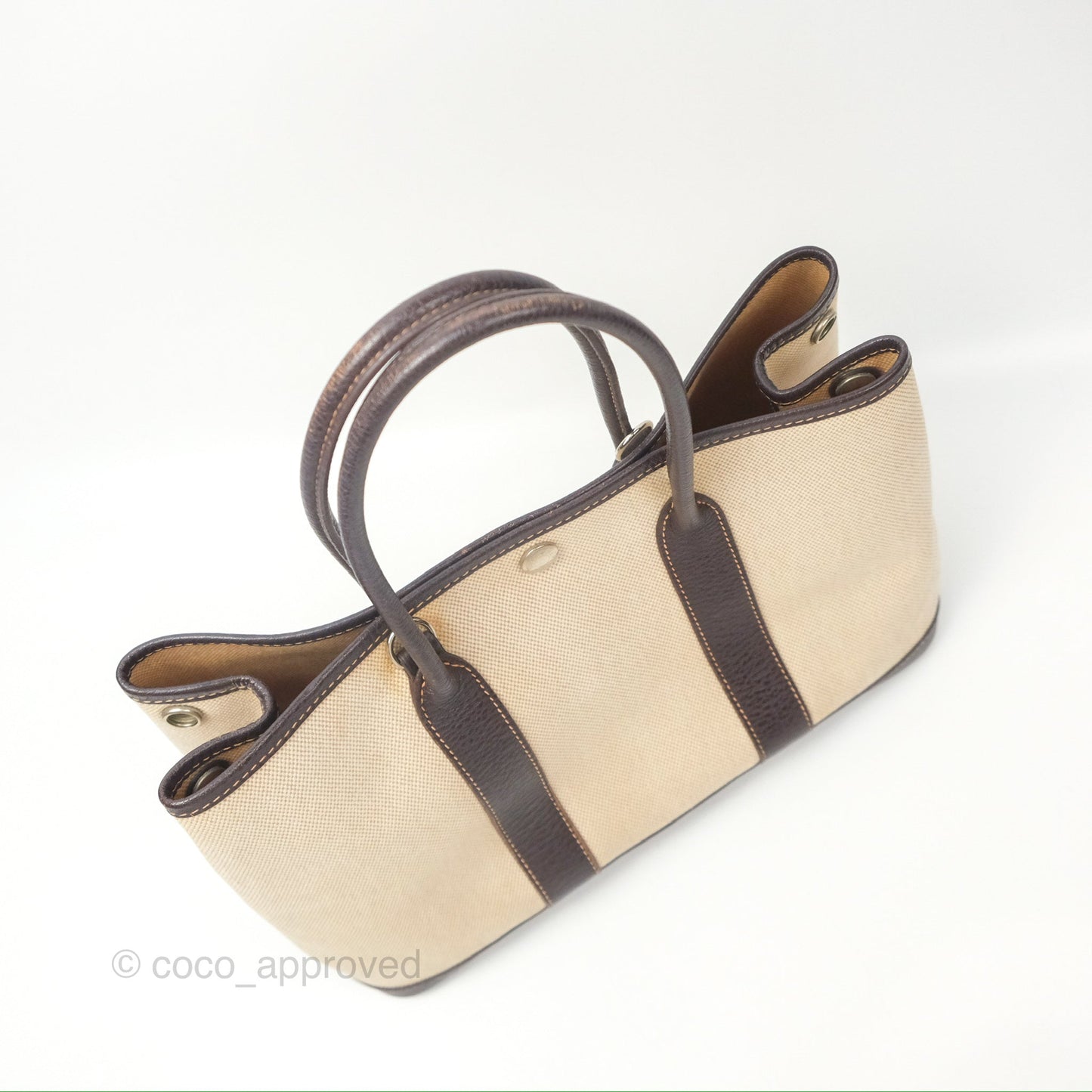 Hermès Garden Party 30 Canvas Brown/ Natural