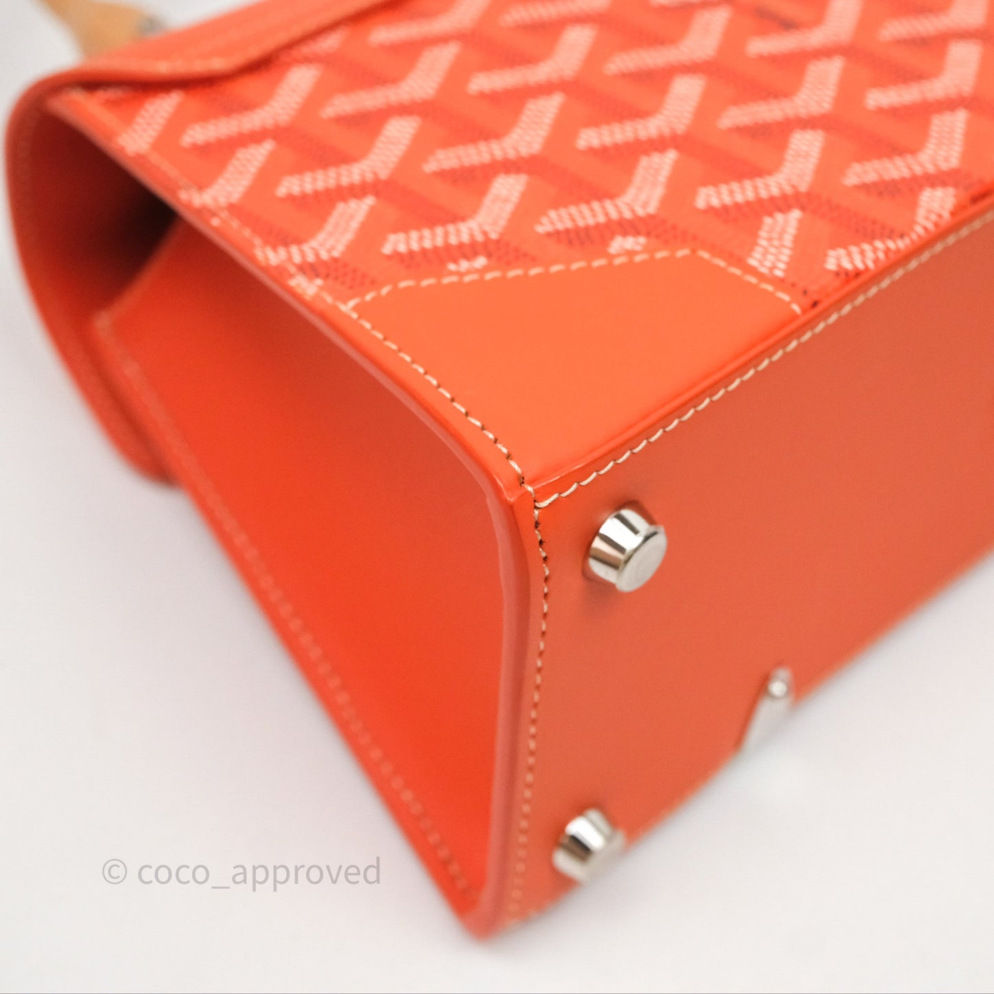 Goyard Saïgon Structuré Mini Bag Orange Goyardine Canvas