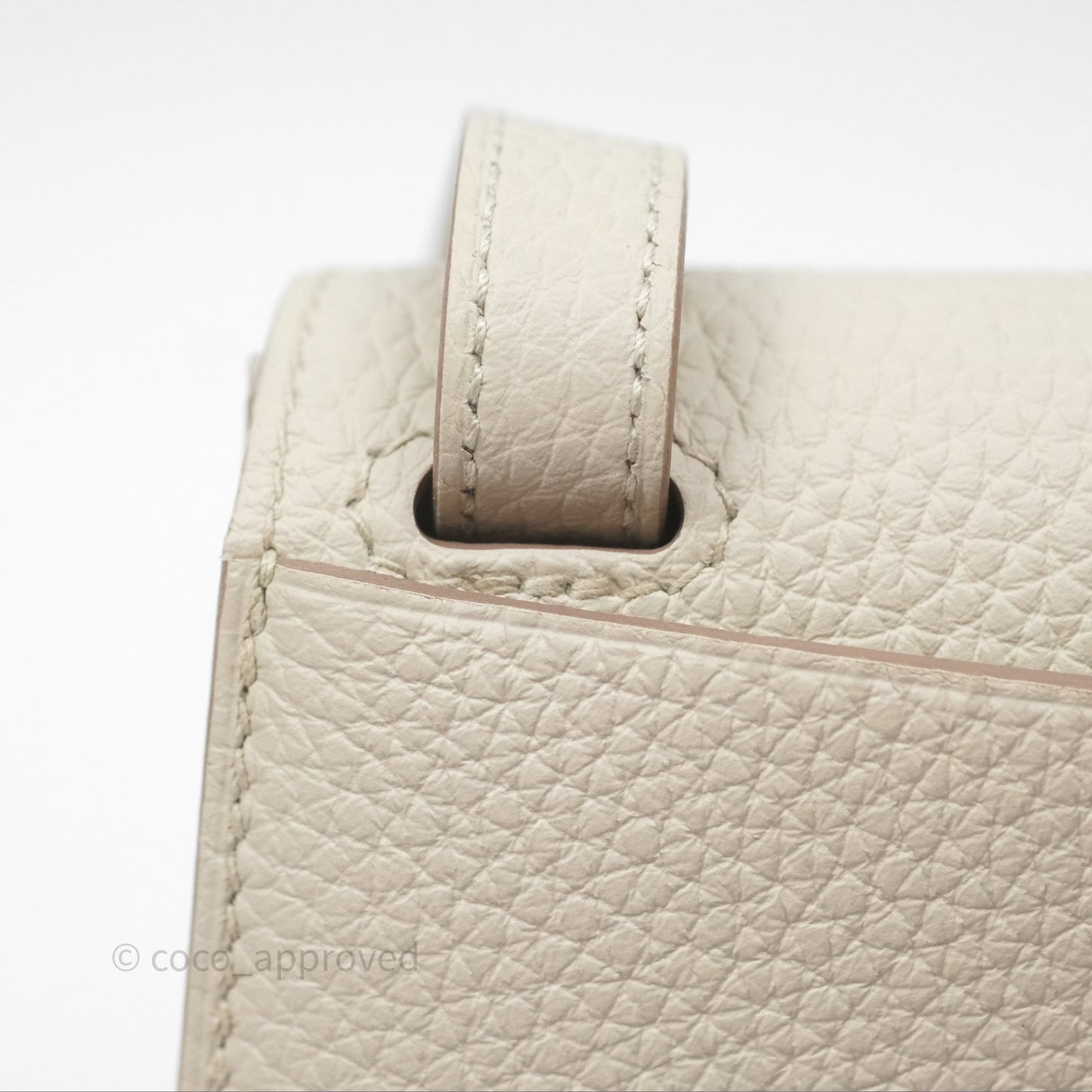 Hermès Halzan 25  Beton 8L Clemence Gold Hardware