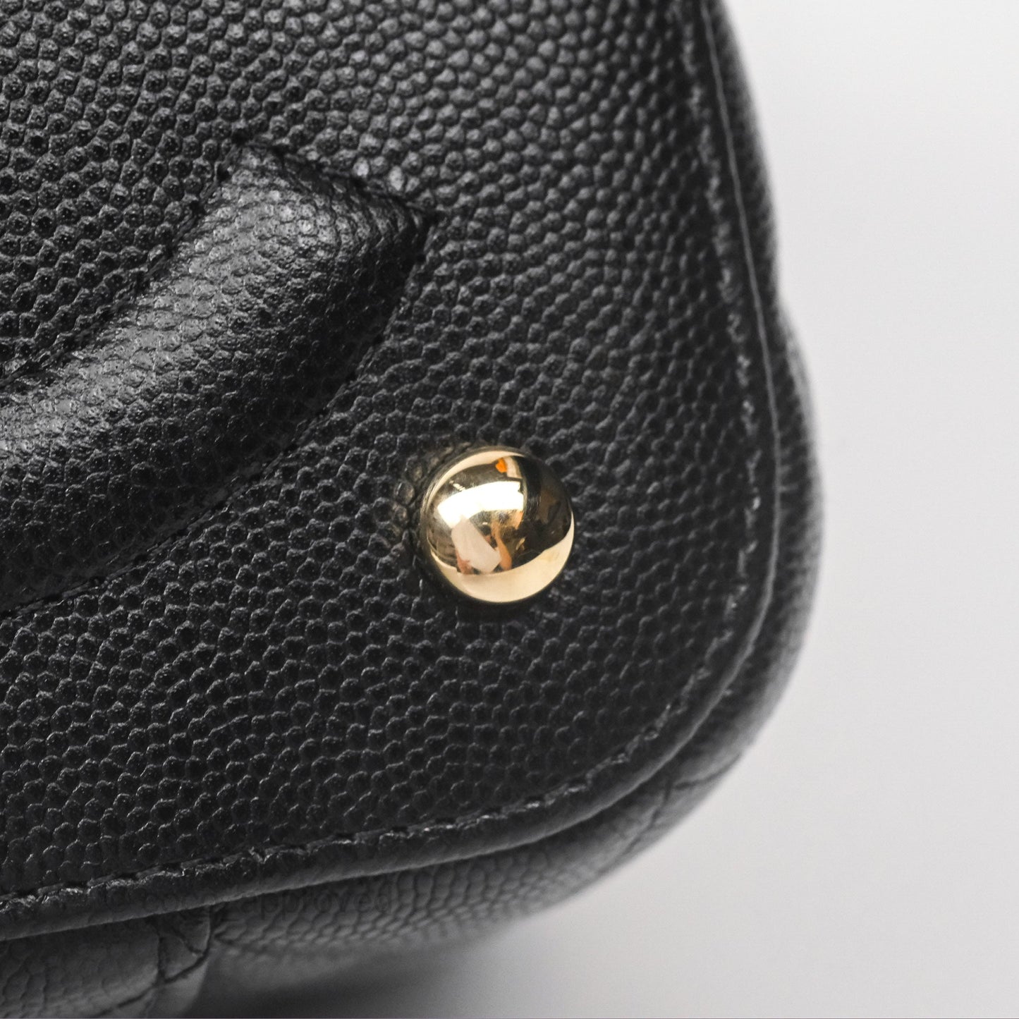 Chanel Quilted Top Handle Vanity Case Black Caviar Gold Hardware