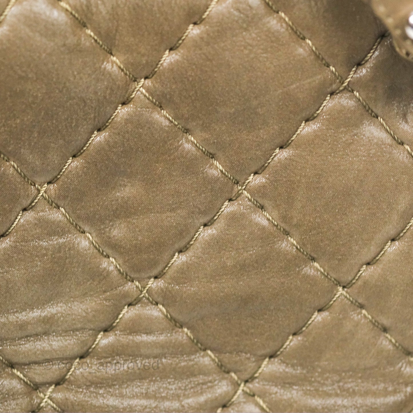 Chanel Quilted Camera Case Bag Iridescent Taupe Calfskin Silver Hardware