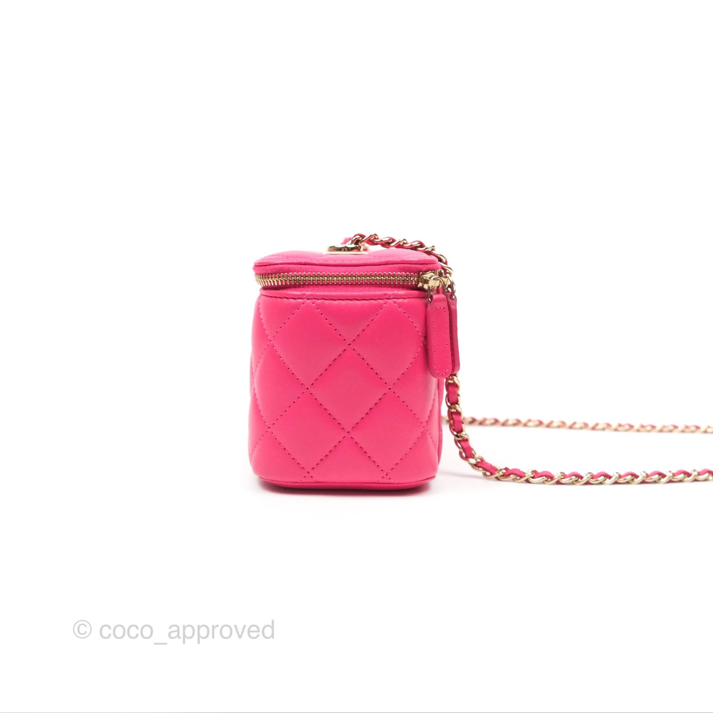 Chanel Trendy CC Vanity With Chain Dark Pink Lambskin Gold Hardware