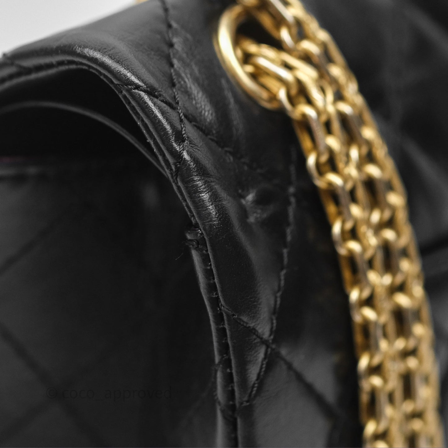 Chanel Quilted Reissue 226 Aged Calfskin Black Gold Hardware