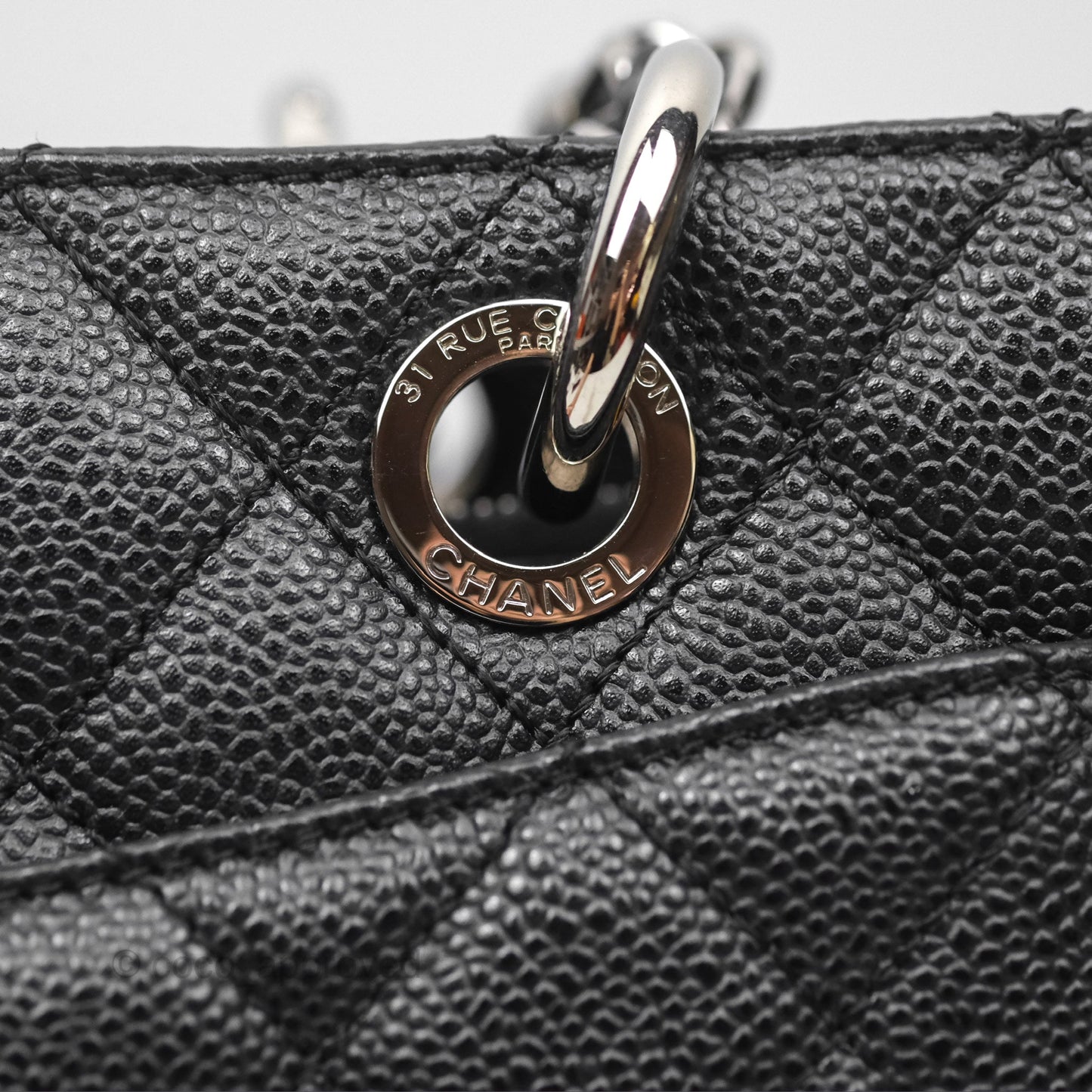Chanel GST Black Caviar Silver Hardware