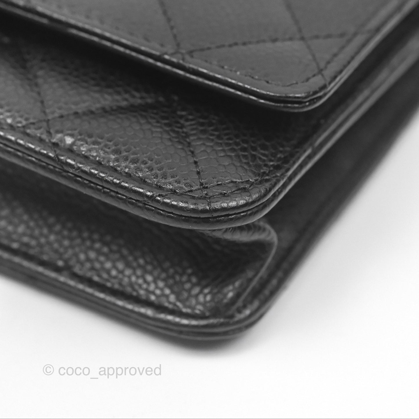 Chanel Quilted Classic WOC Black Caviar Silver Hardware