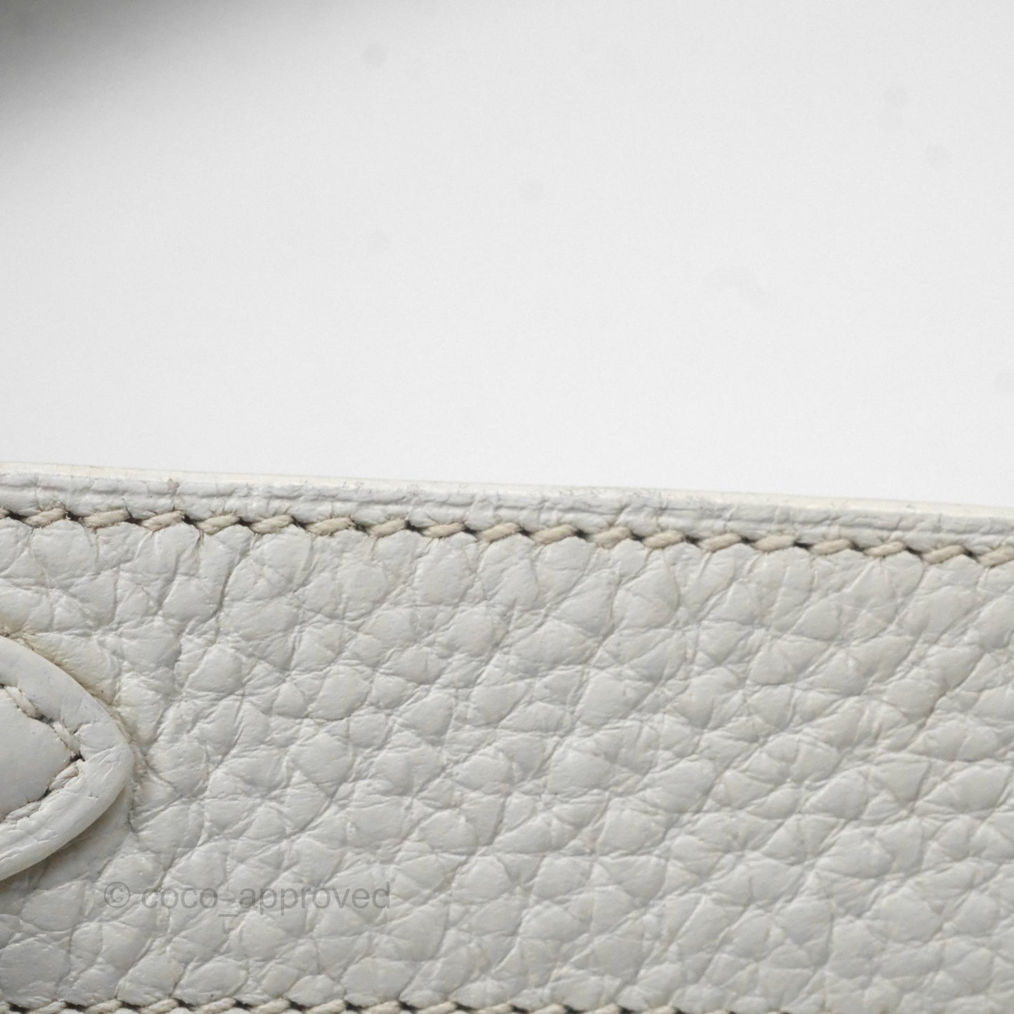 Hermès Lindy 30 White Clemence Palladium Hardware