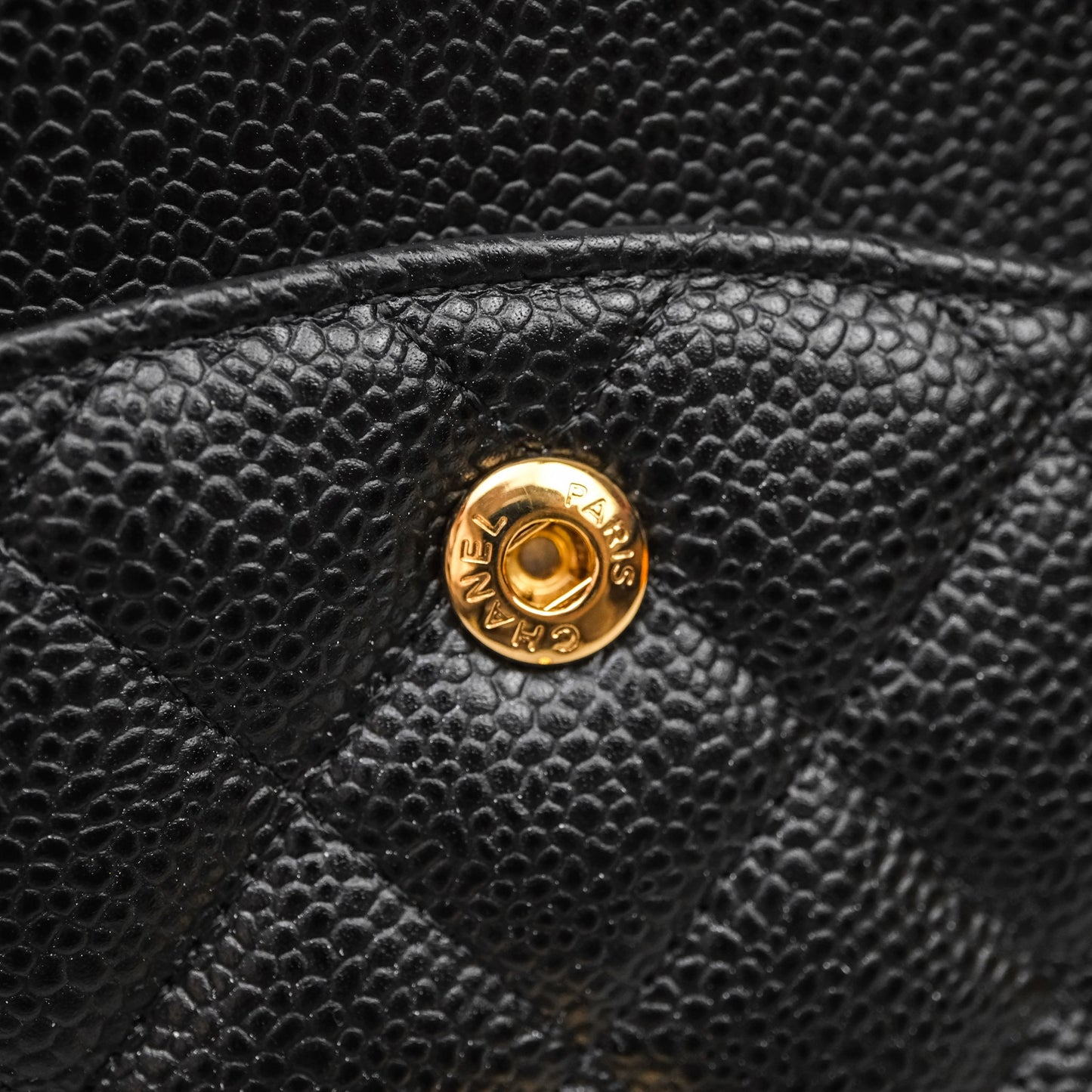 Chanel Medium Classic Flap Quilted Black Caviar Gold Hardware