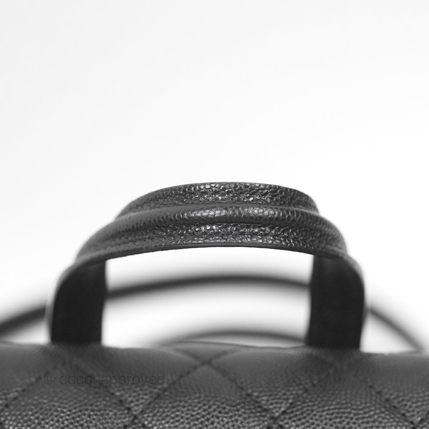 Chanel Small Quilted Filigree Backpack Black Caviar Aged Gold Hardware