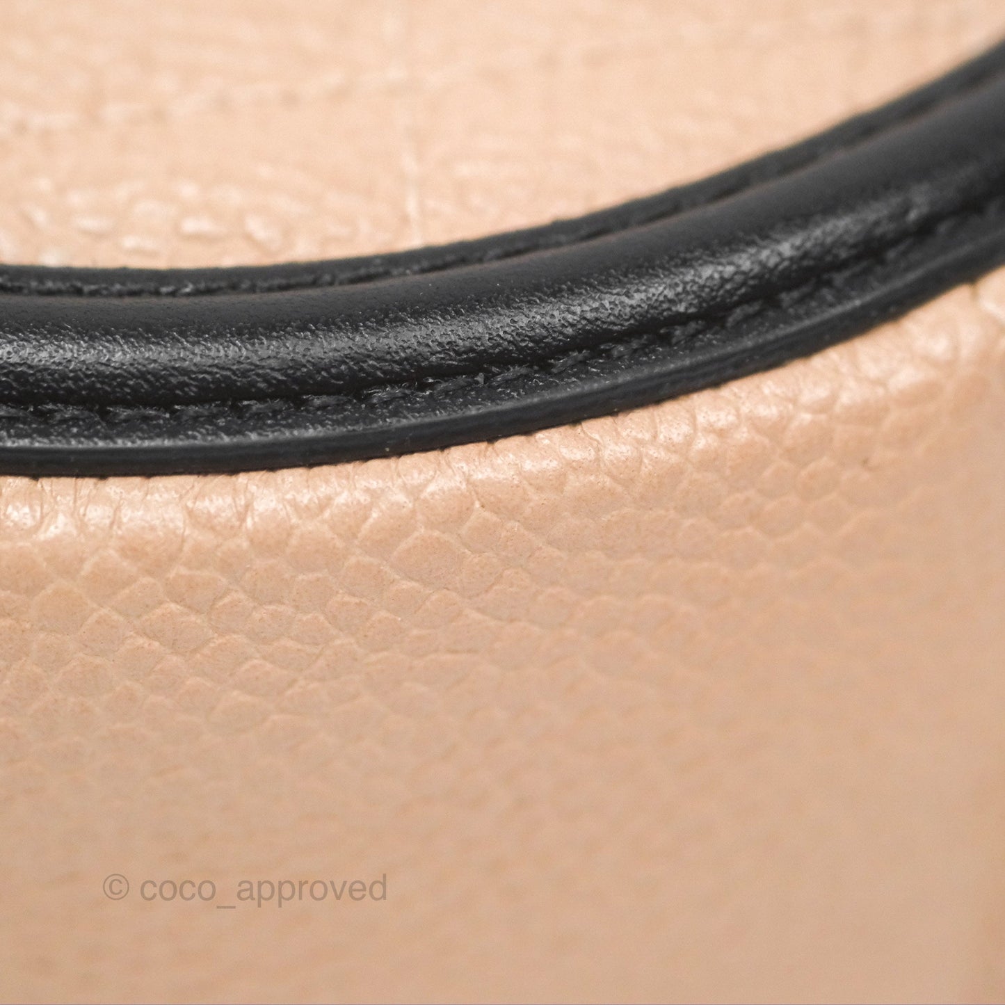 Chanel Quilted Round Filigree Clutch With Chain Beige Black Caviar Gold Hardware