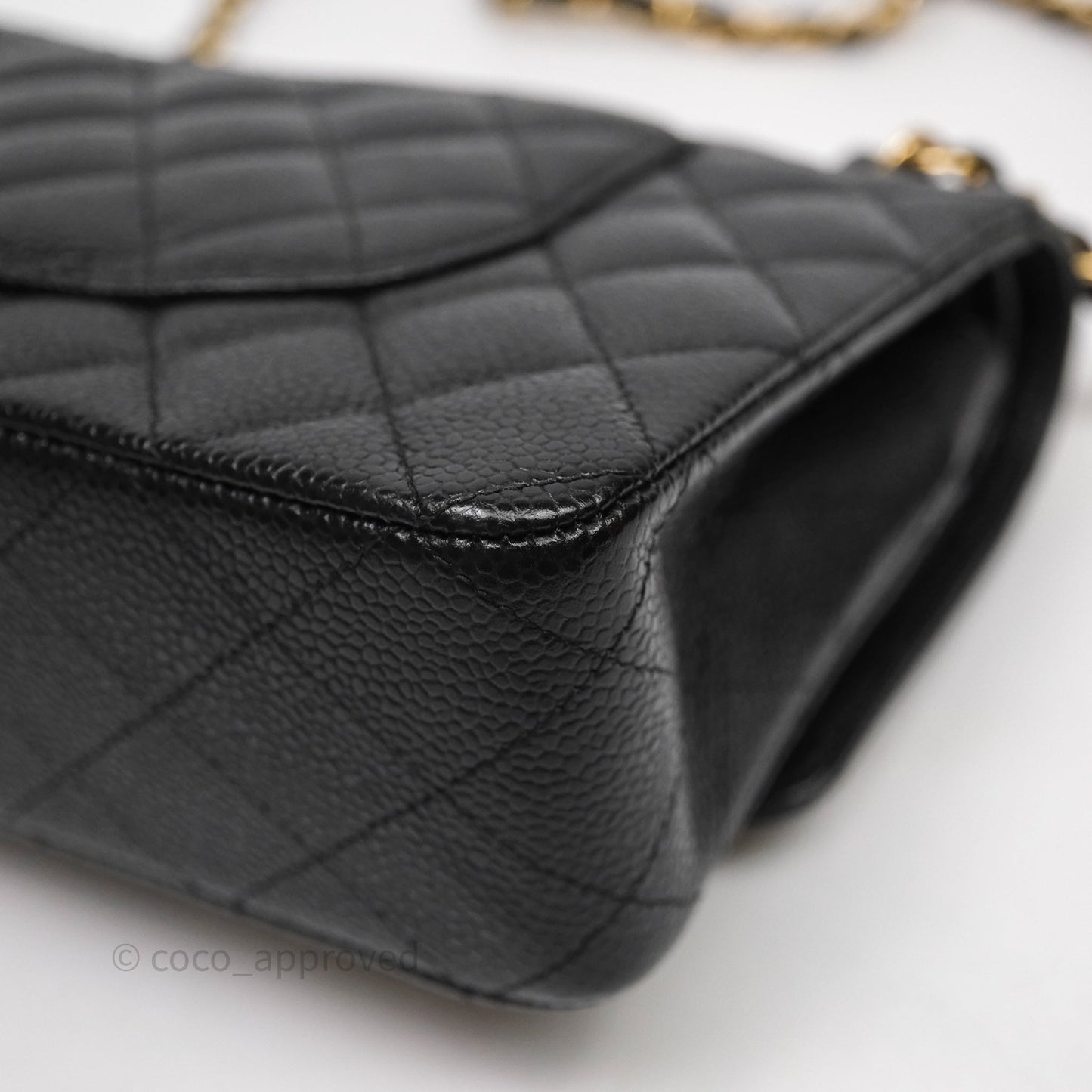 Chanel Classic Medium Flap Quilted Black Caviar Gold Hardware